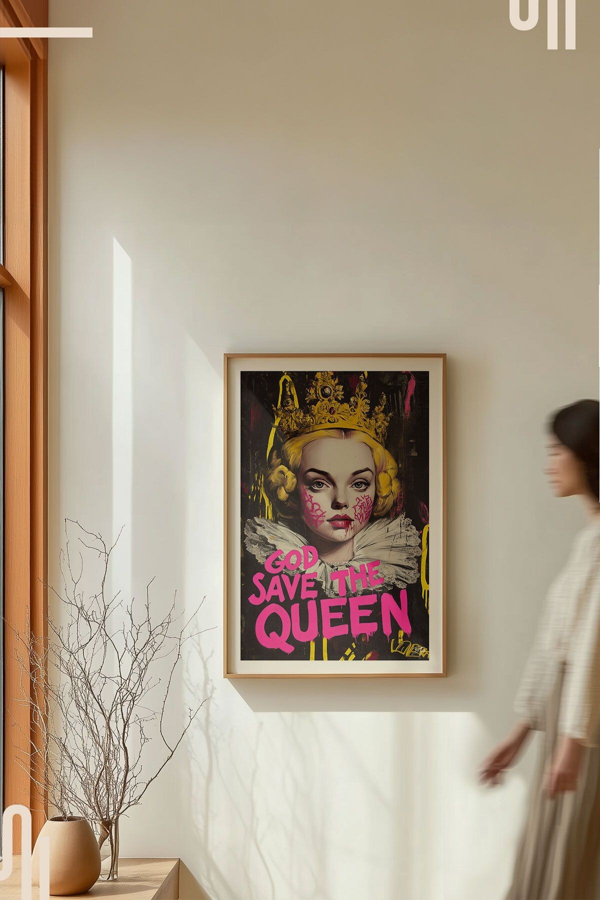 God Save The Queen Art Poster - Çerçevesiz