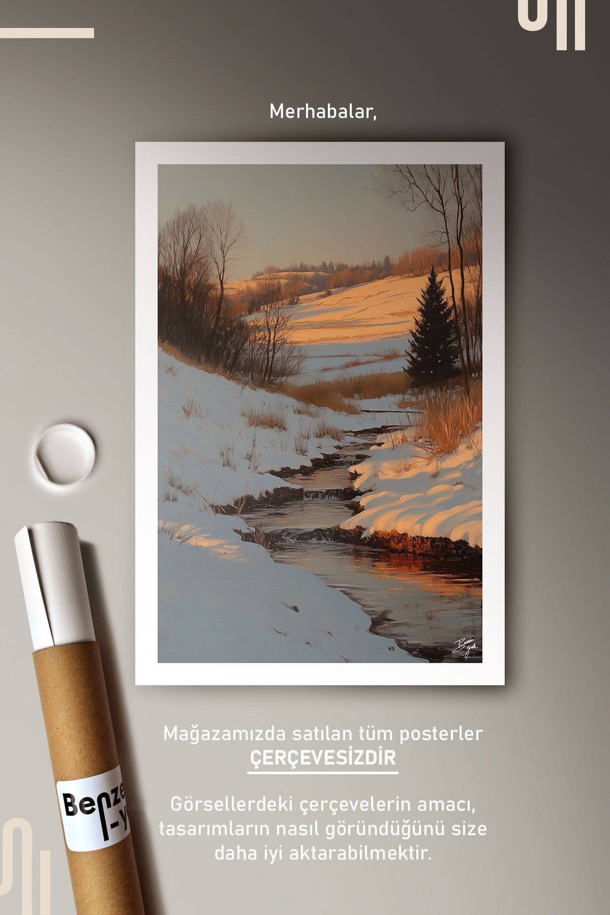 Winter's Light Art Poster - Çerçevesiz