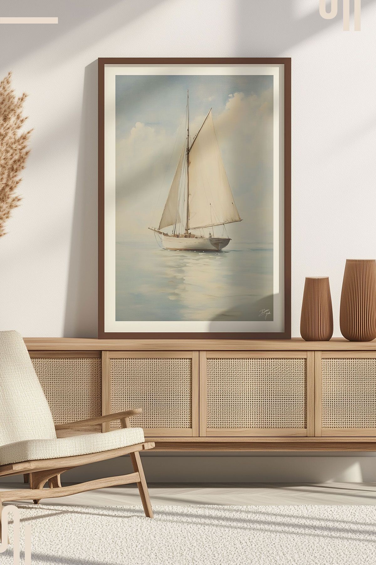 Sailboat Art Poster - Çerçevesiz