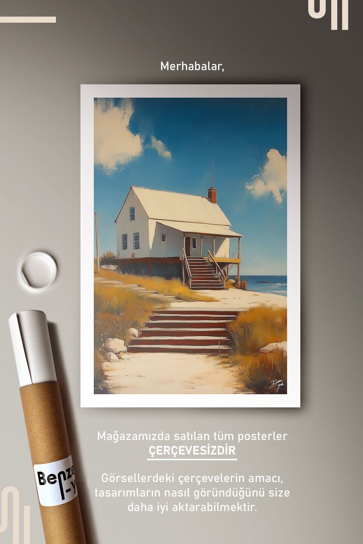 Coastal Retreat Art Poster - Çerçevesiz