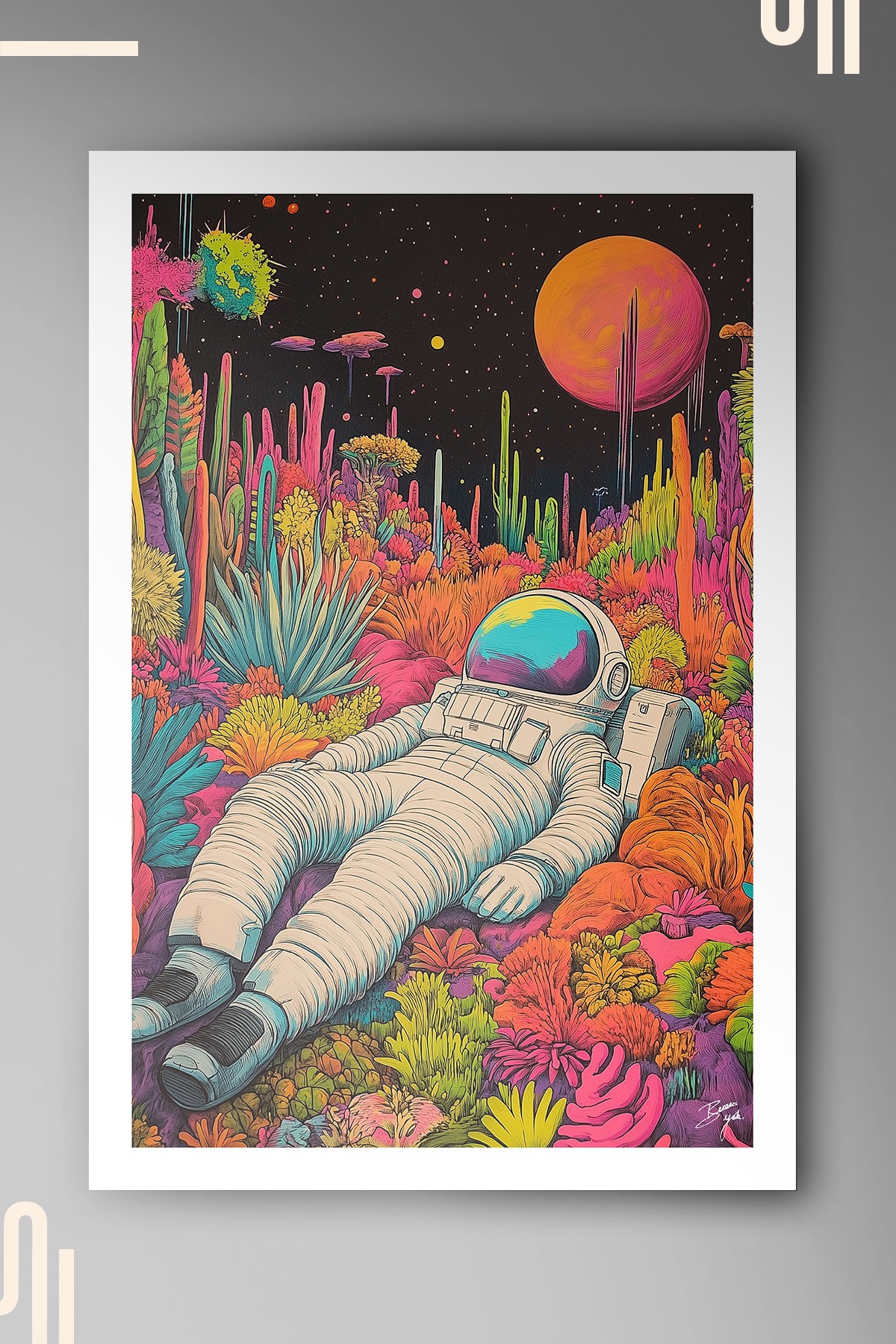 Trippy Exploration Art Poster - Çerçevesiz