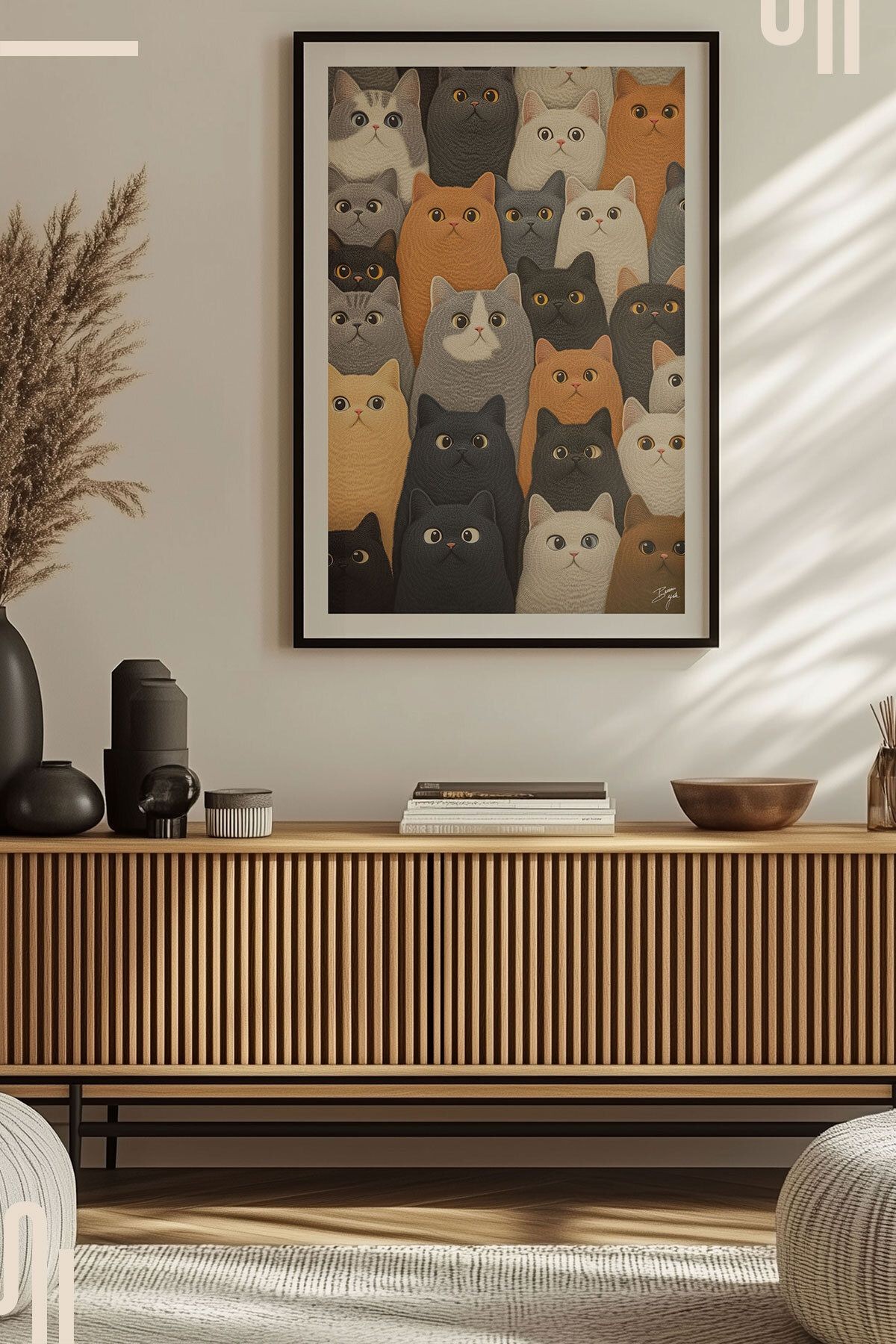 Cats Art Poster - Çerçevesiz