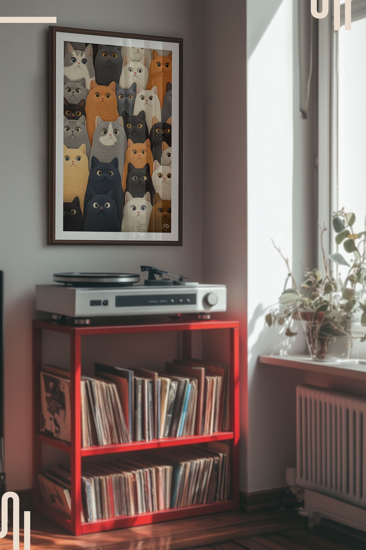 Cats Art Poster - Çerçevesiz