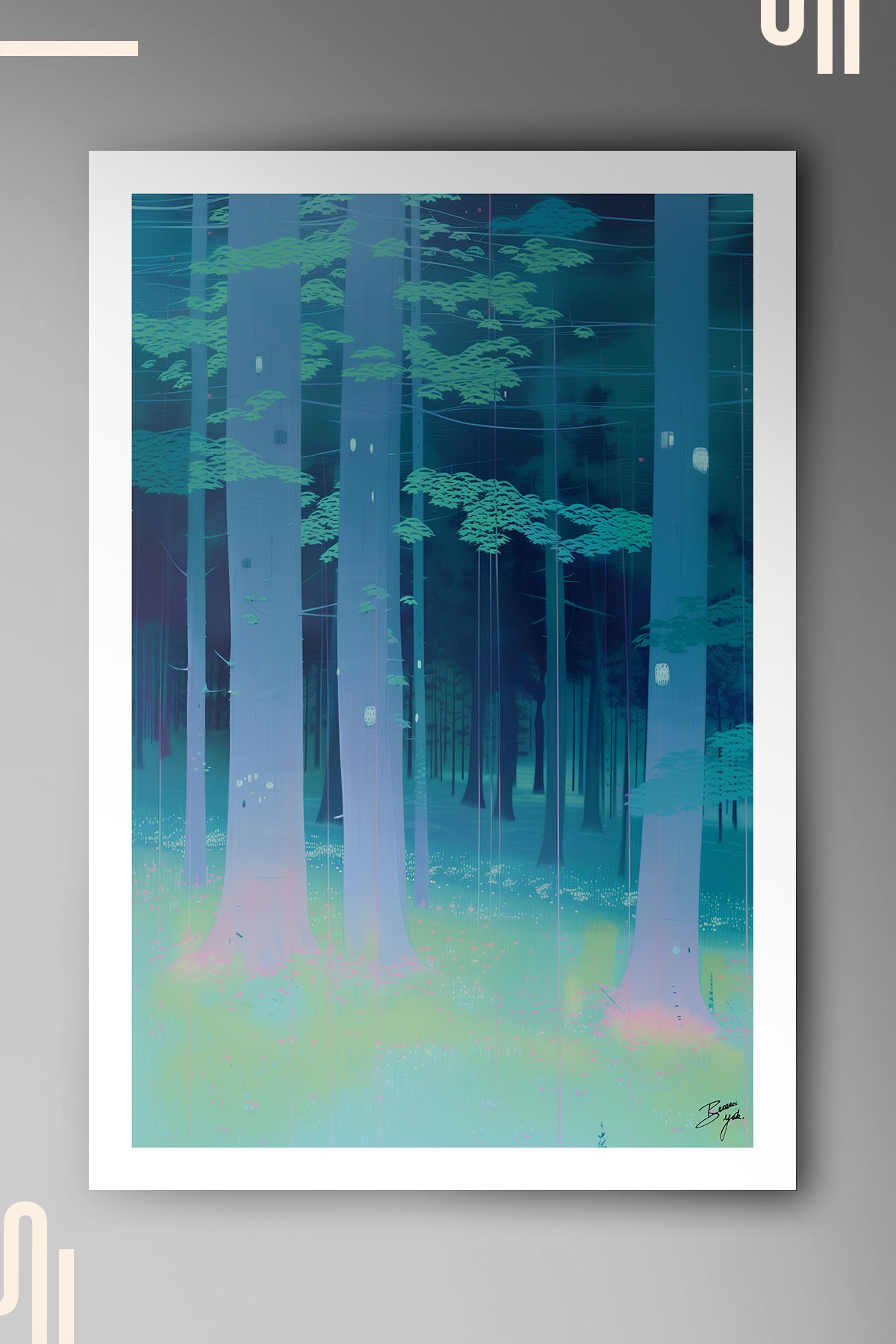 Ethereal Woods Art Poster - Çerçevesiz