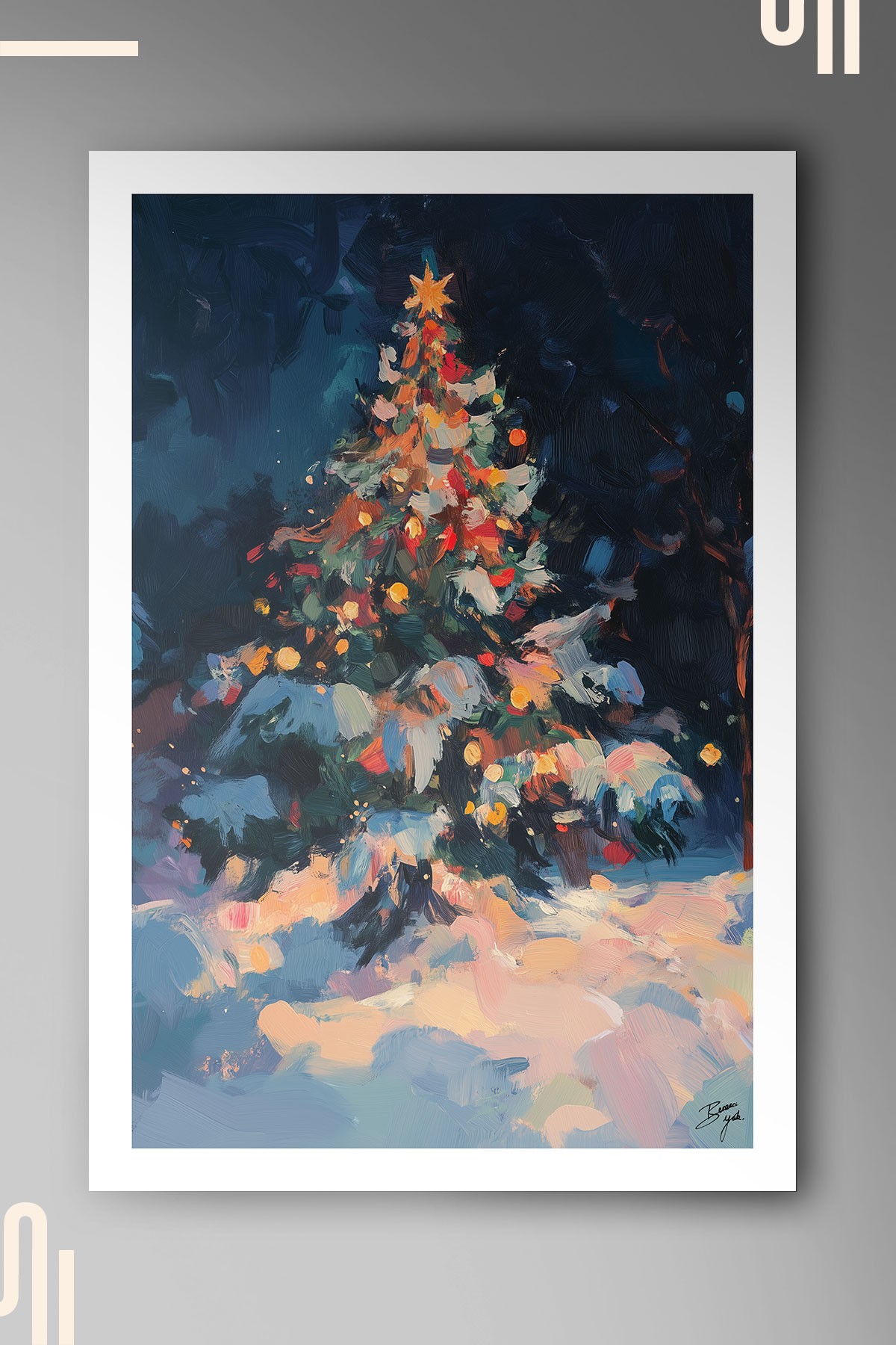 Xmastree Art Poster - Çerçevesiz