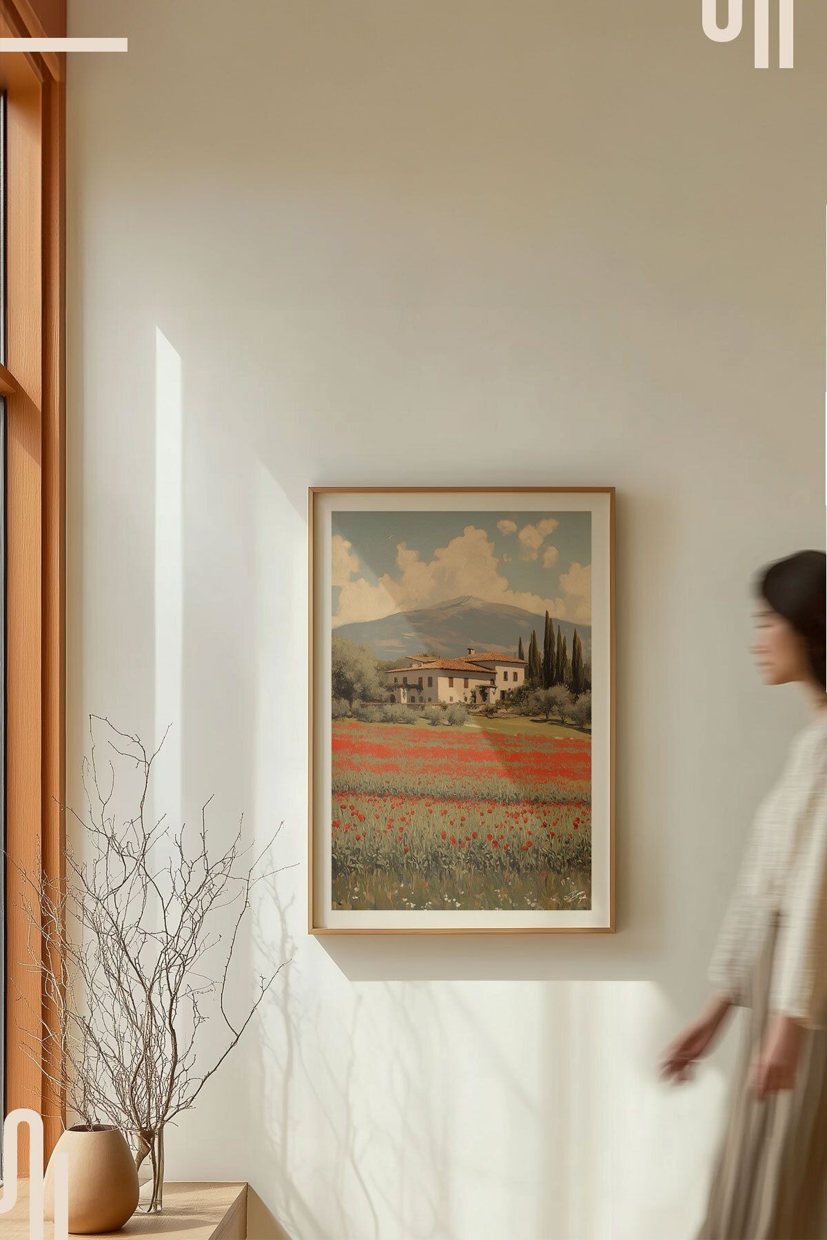 Tuscan Landscape Art Poster - Çerçevesiz