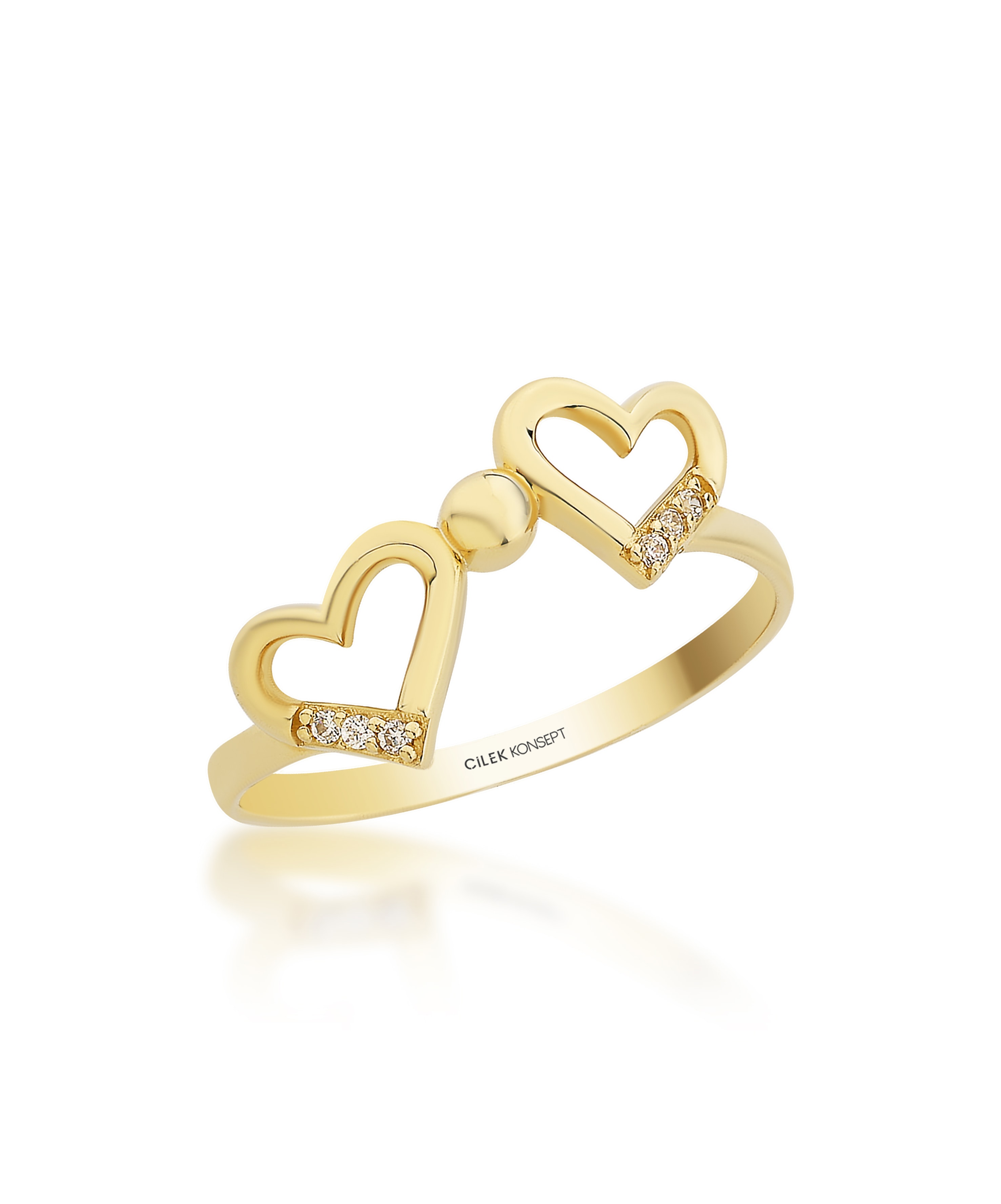 Altın Kalp Yüzük