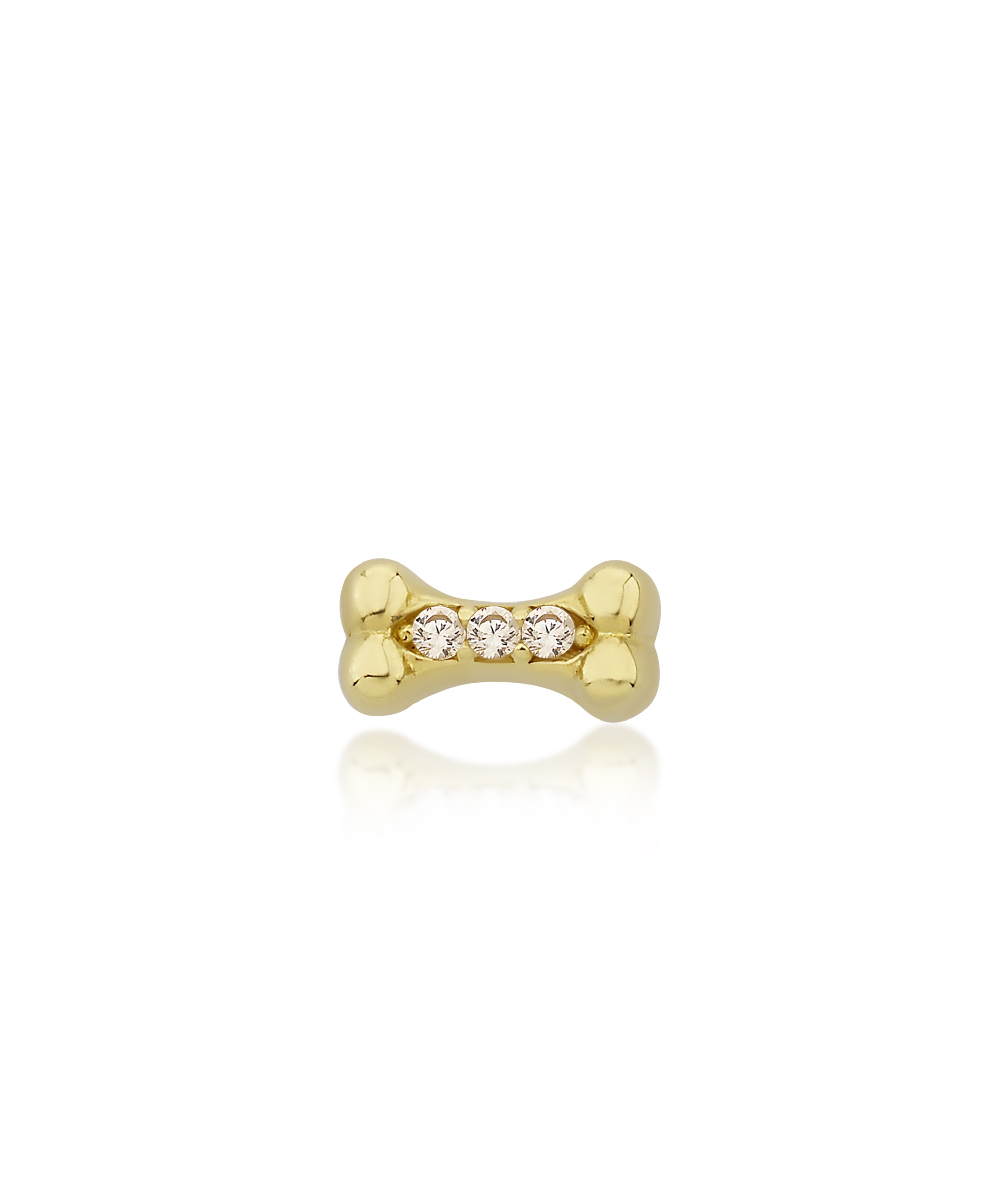 Altın Tragus Taşlı Kemik Piercing