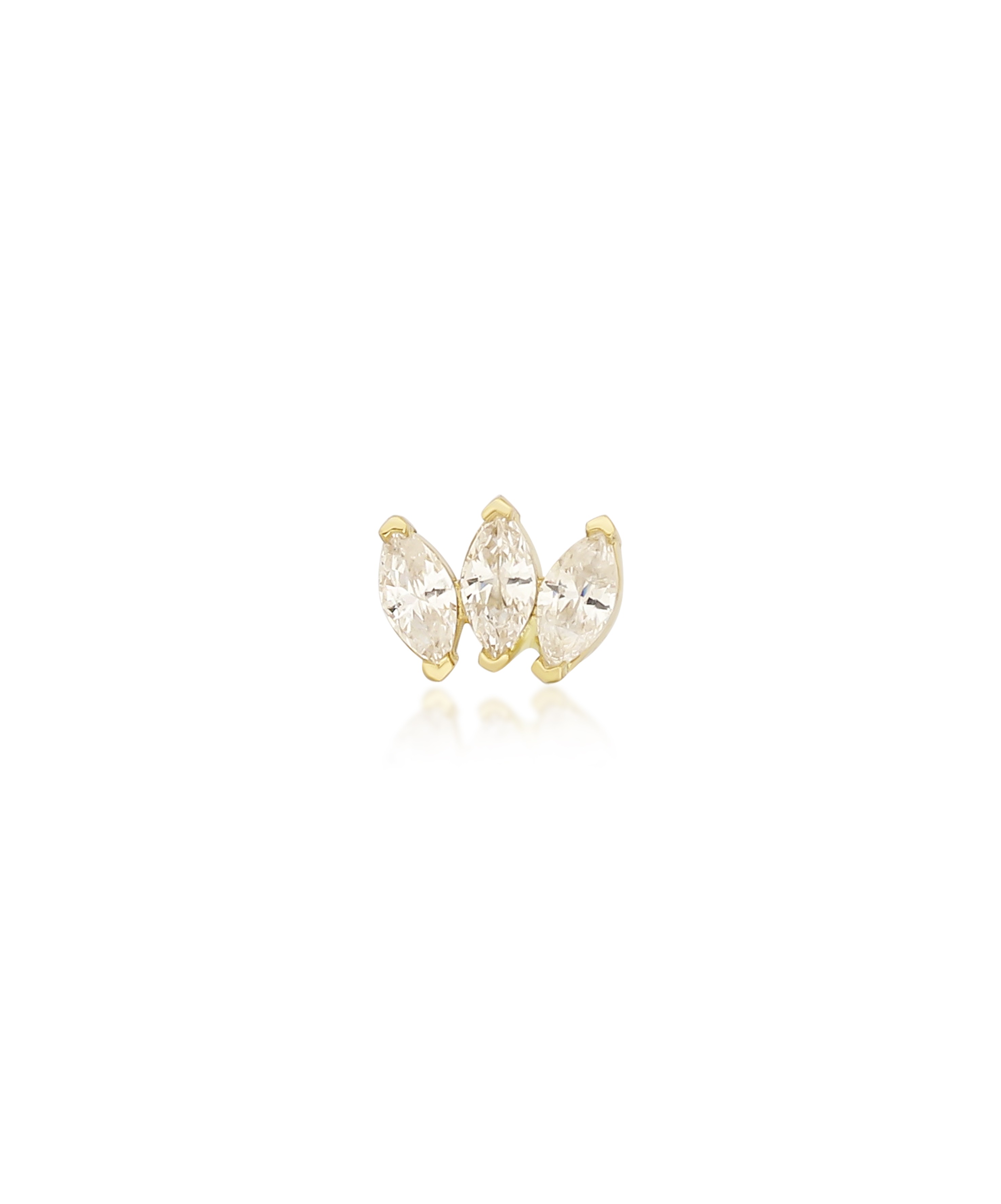 Altın Tragus Markiz Taşlı Piercing
