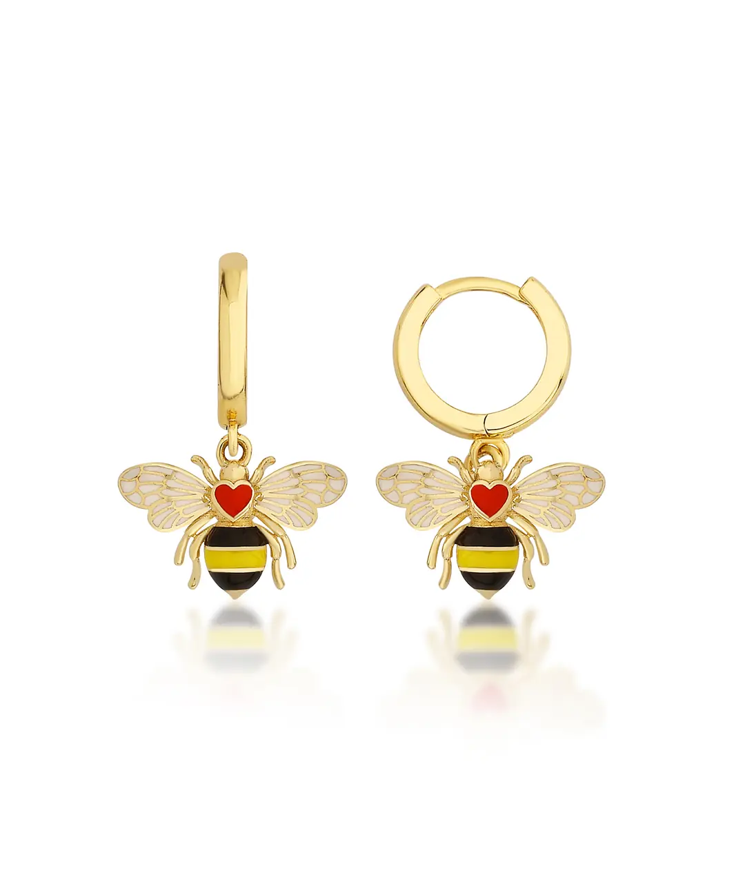 Bee Mine Altın Arı Kalpli Küpe