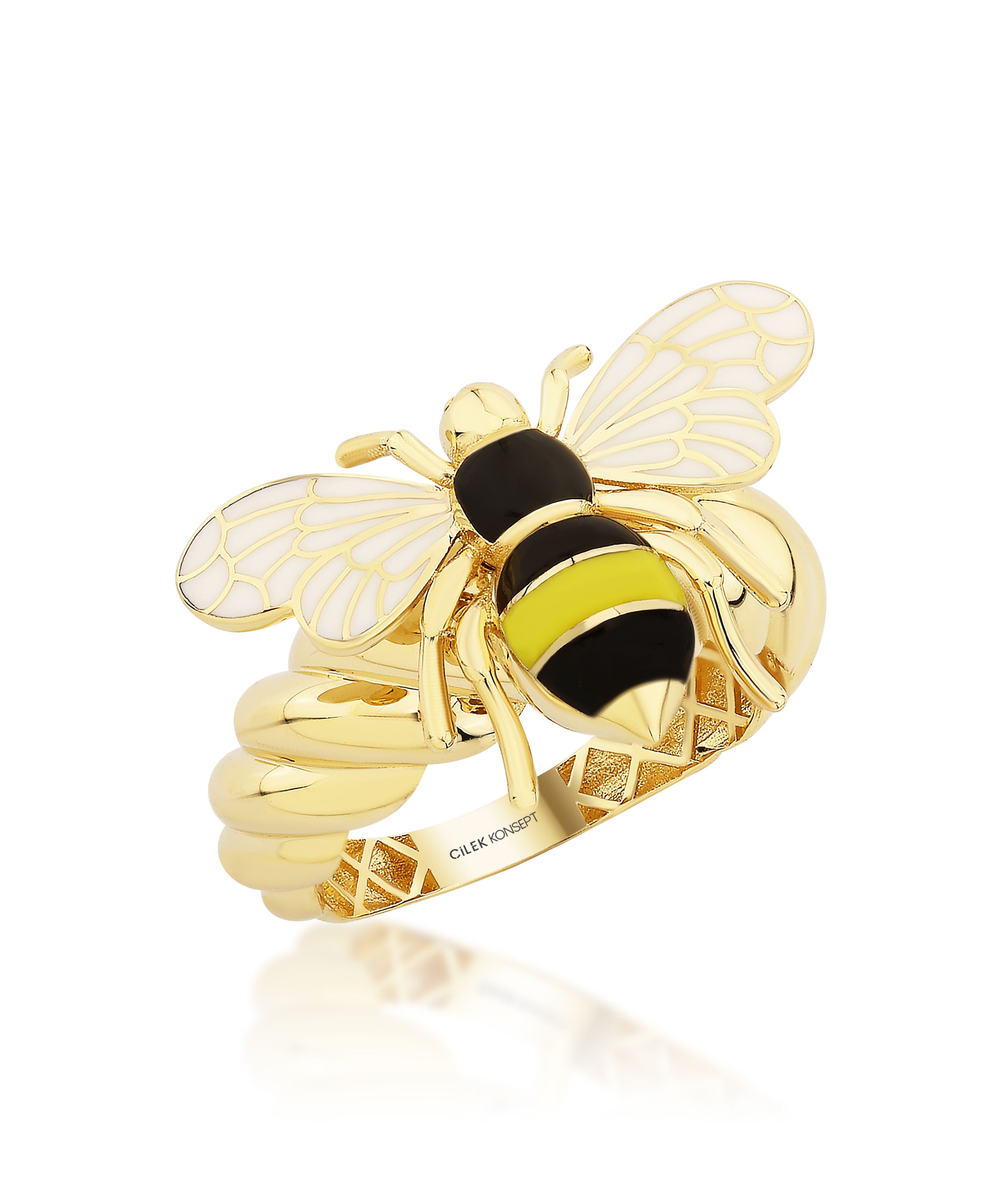 Bee Mine Altın Arı Burgu Yüzük