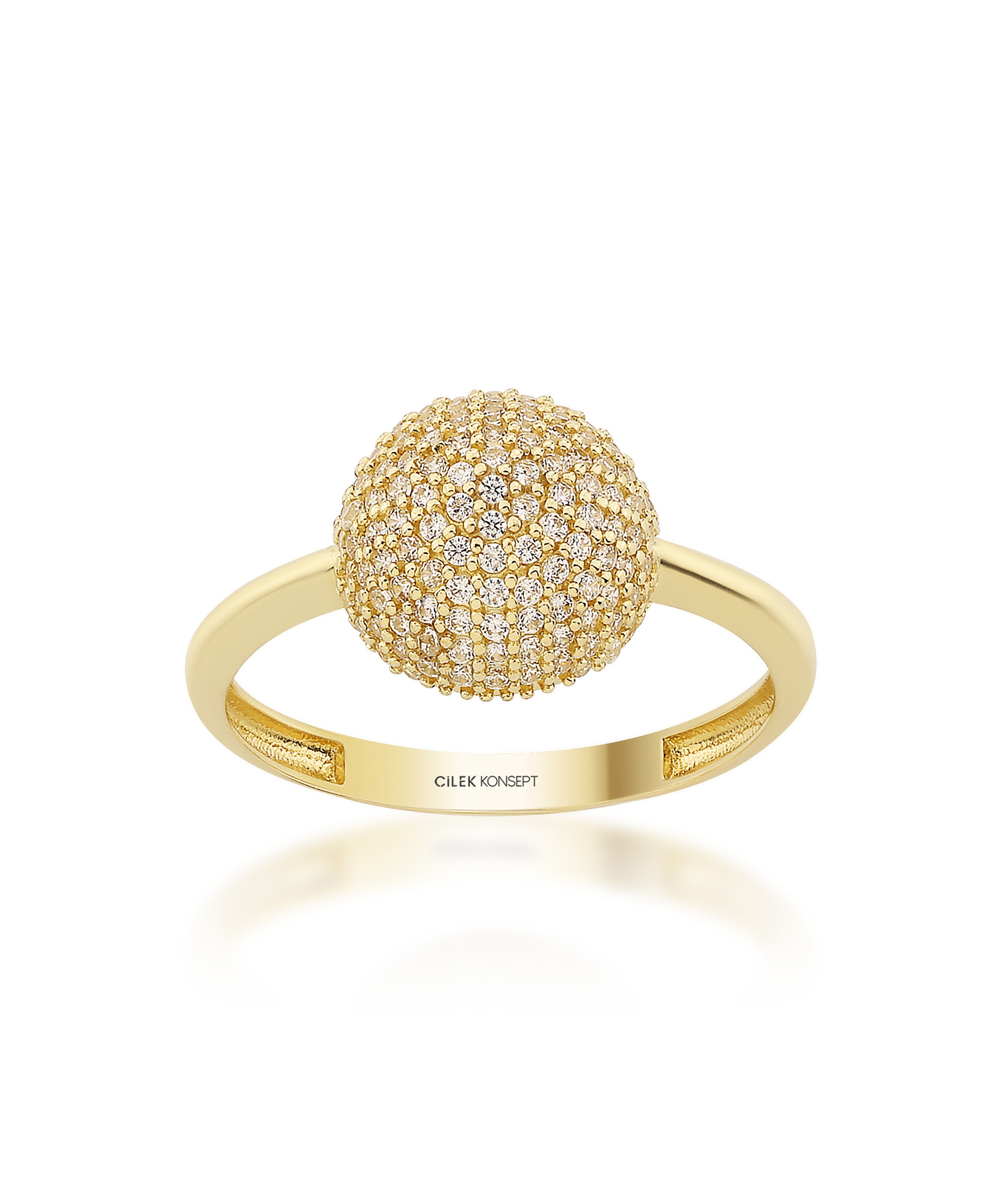 Altın Taşlı Küre Yüzük