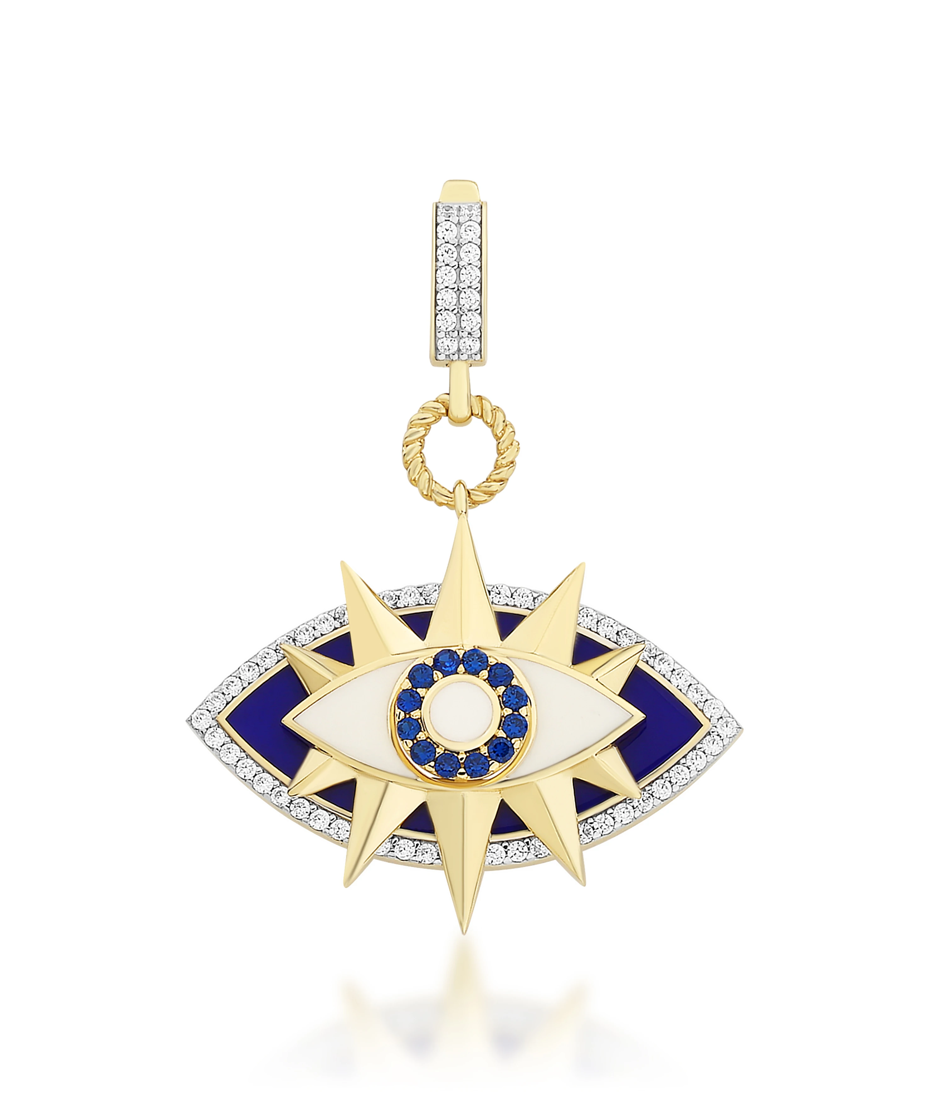 Altın Lacivert Göz Kolye Ucu