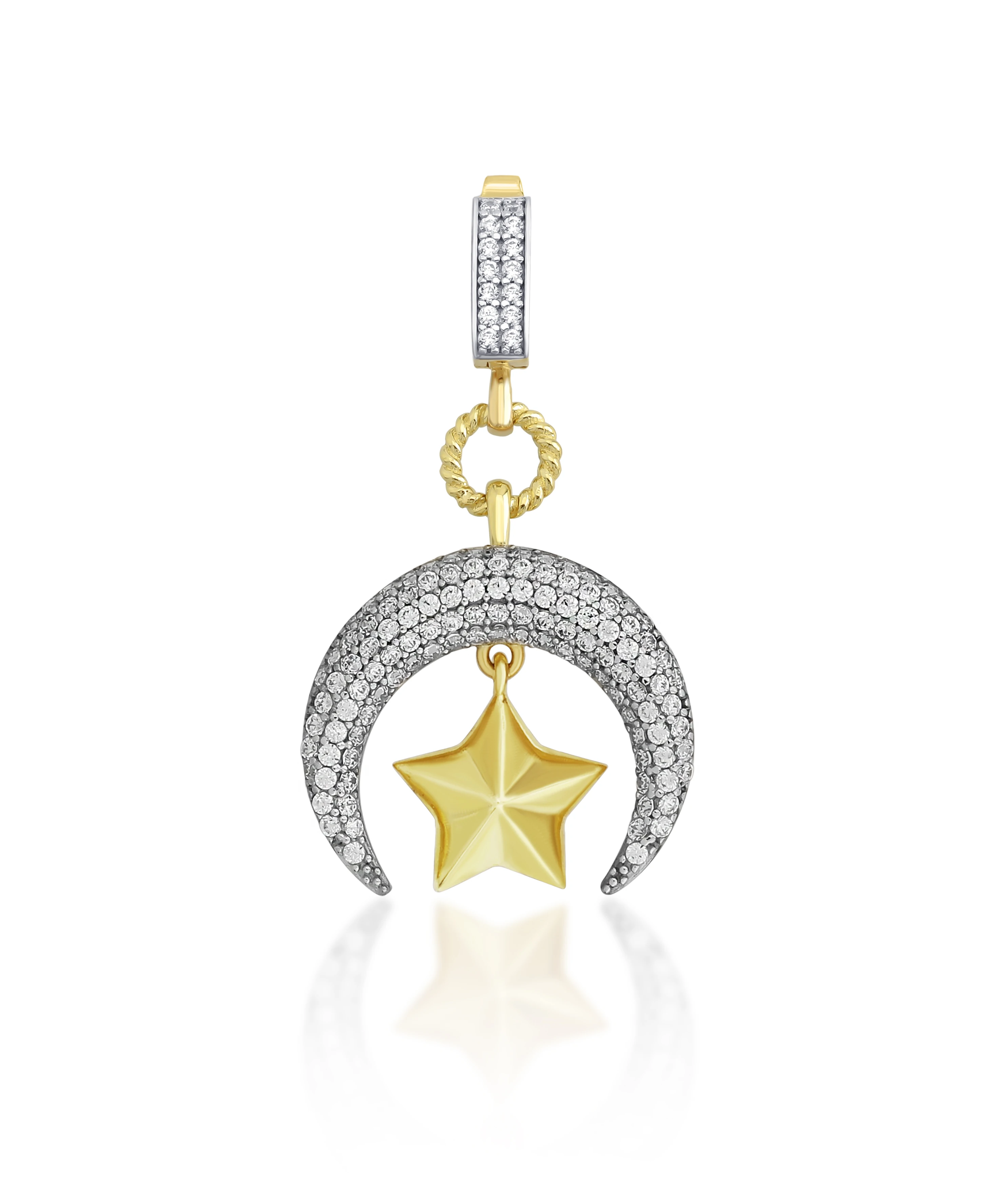 Altın Ay Yıldız Kolye Ucu