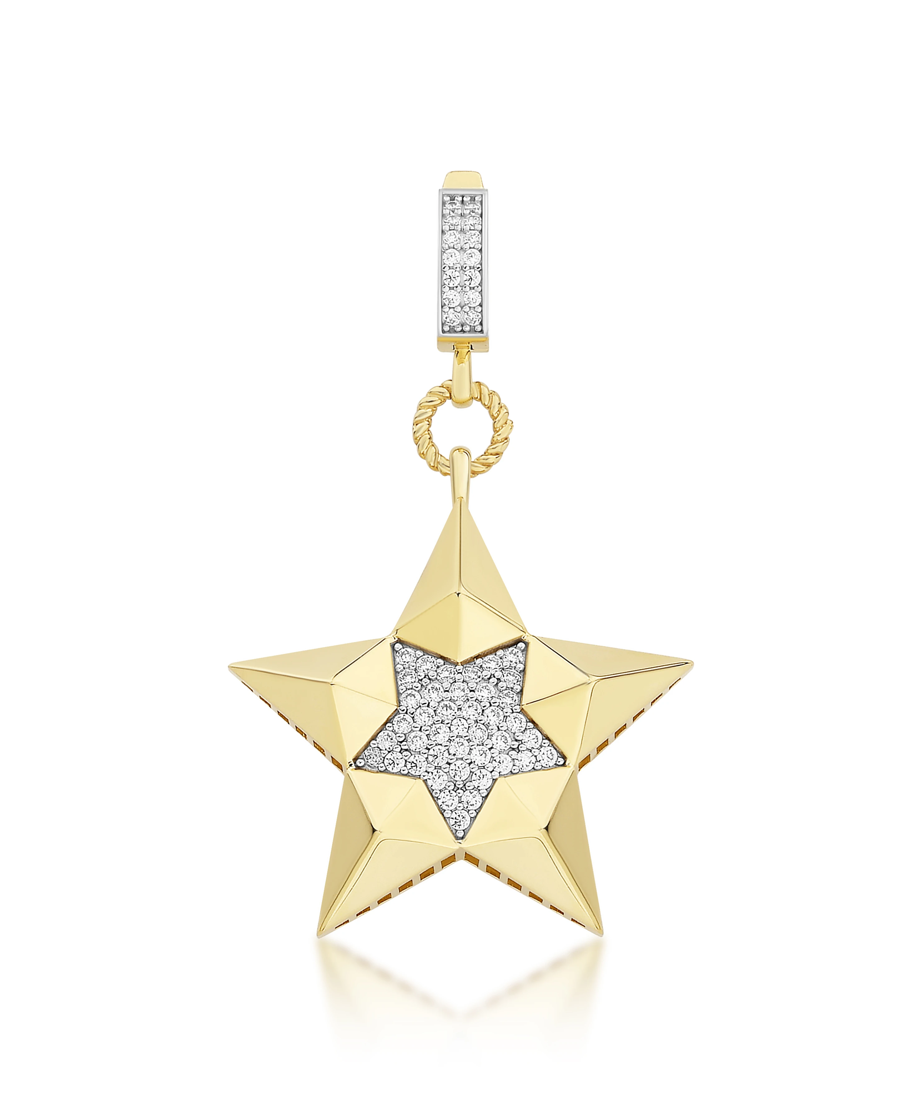 Altın Taşlı Yıldız Kolye Ucu