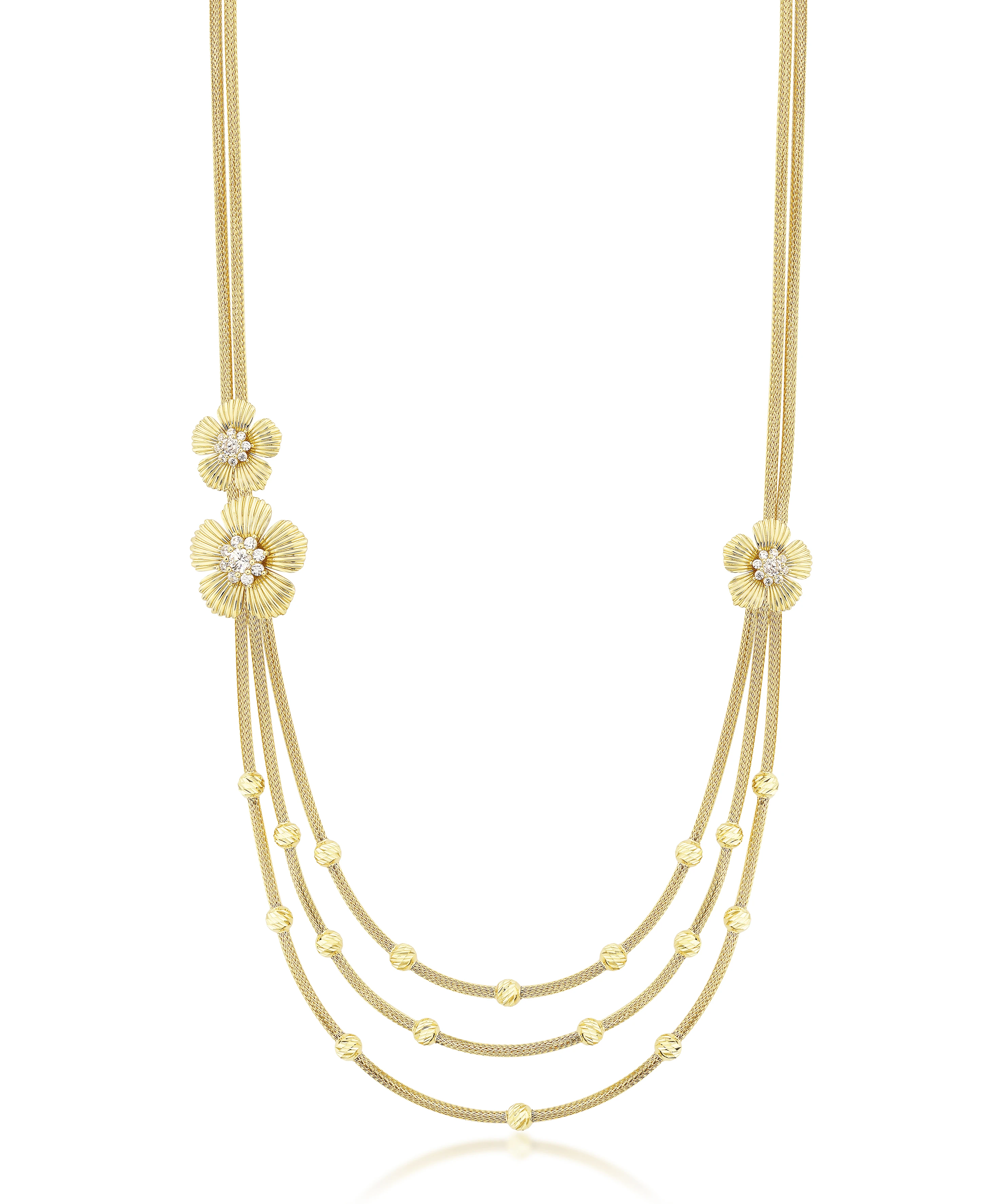 Altın Dorika Çiçek Gerdanlık