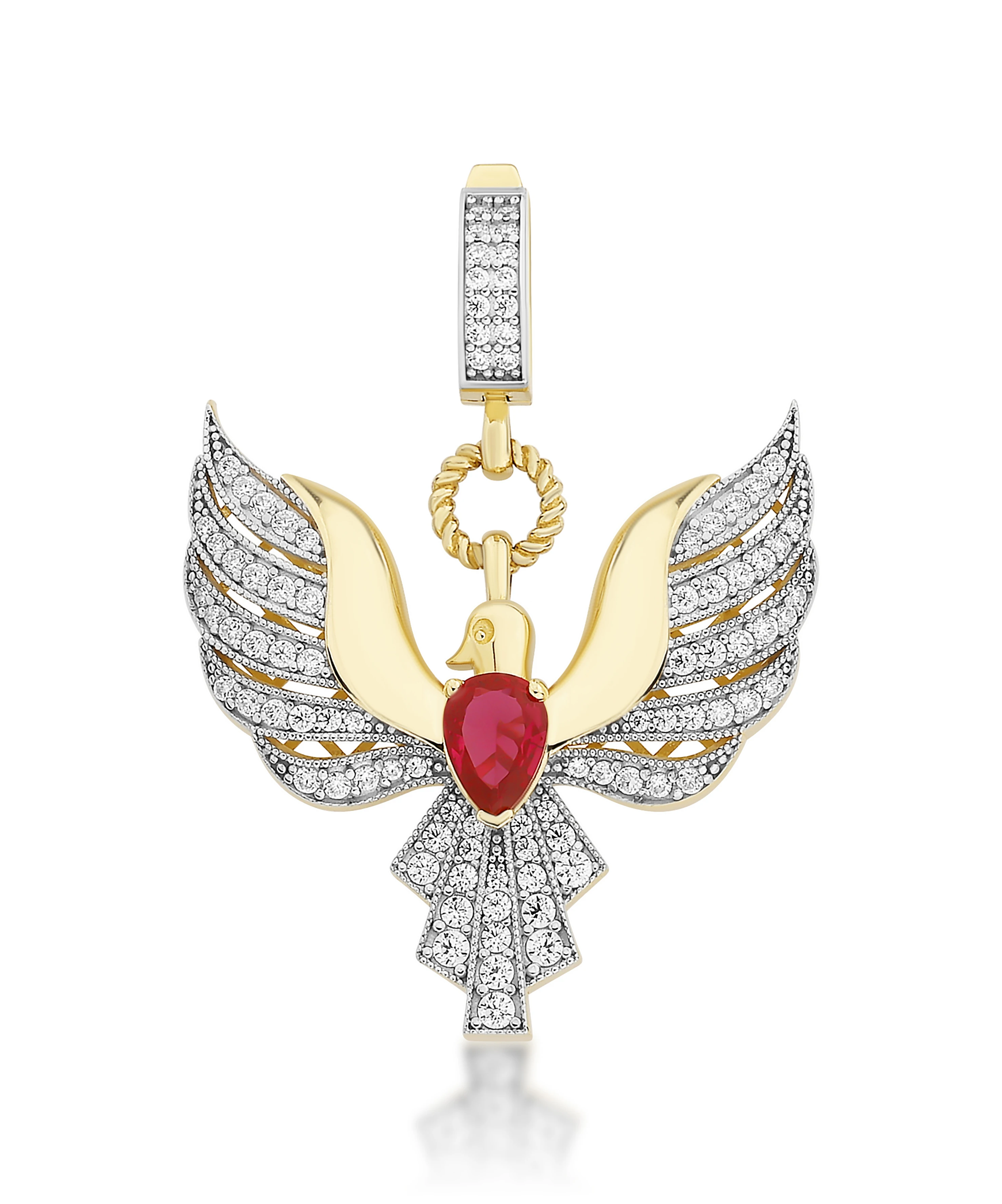 Altın Anka Kuşu Kolye Ucu