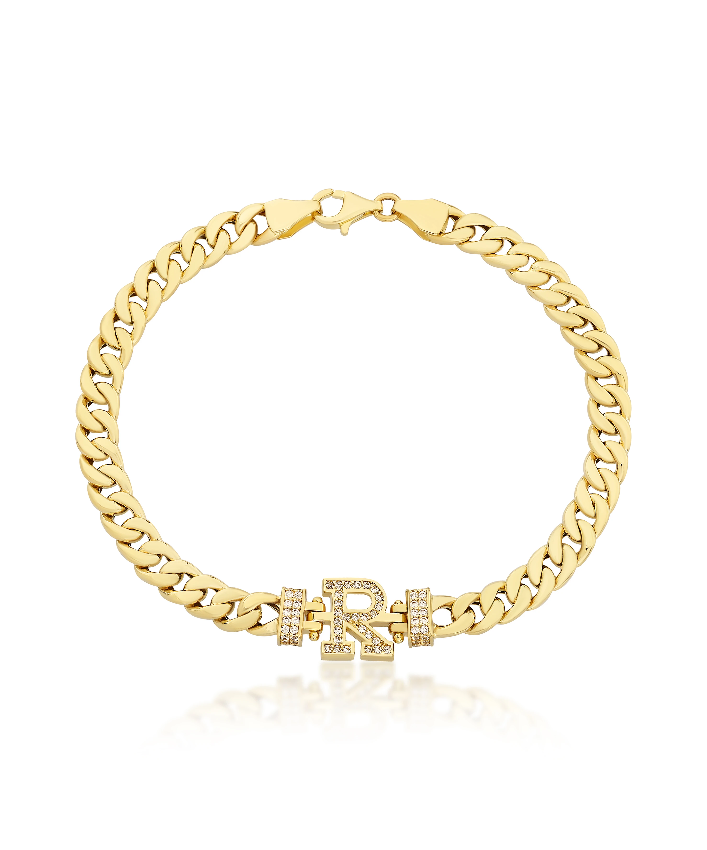 Altın R Harf Bileklik