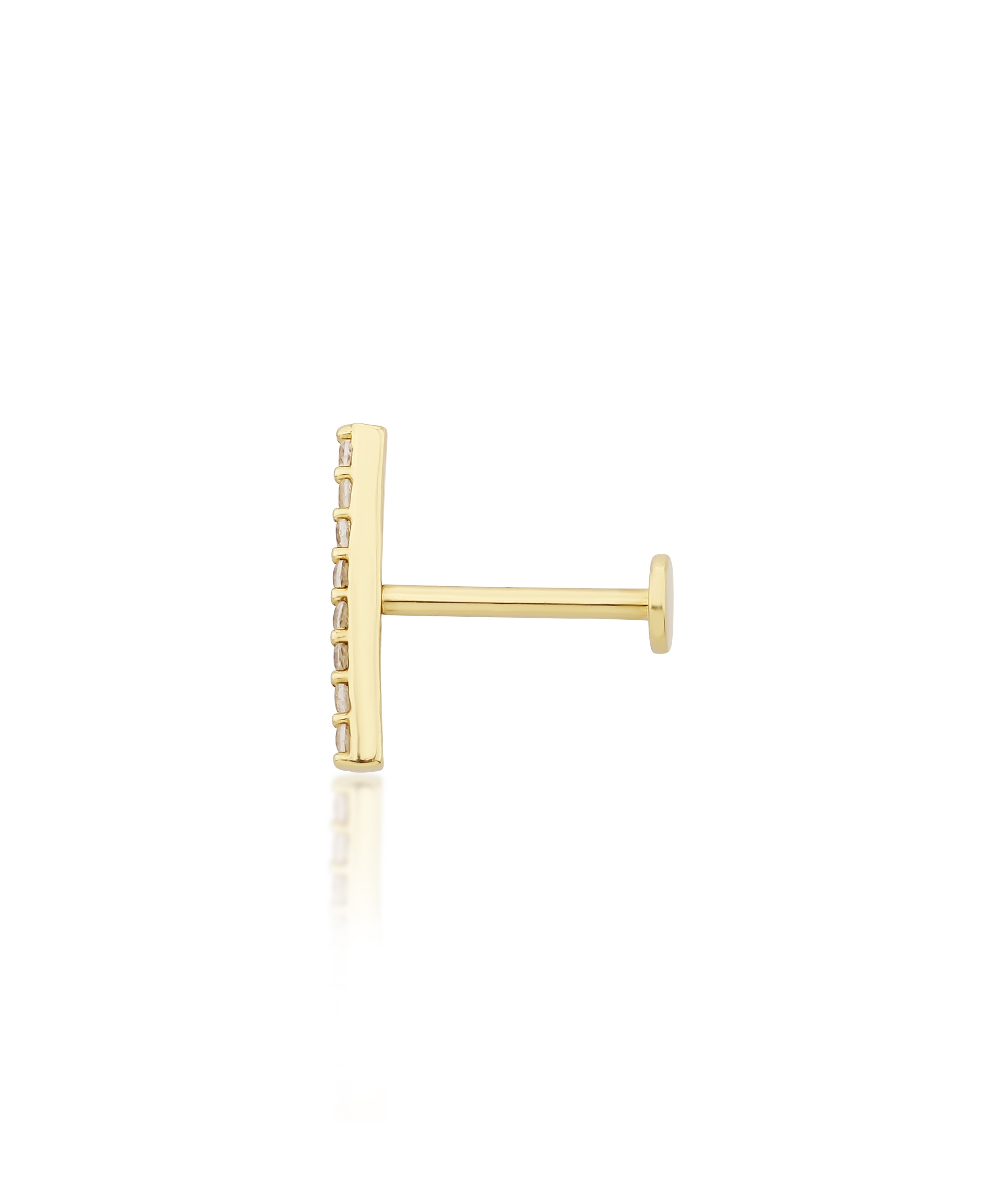 Altın Tragus Taşlı Piercing
