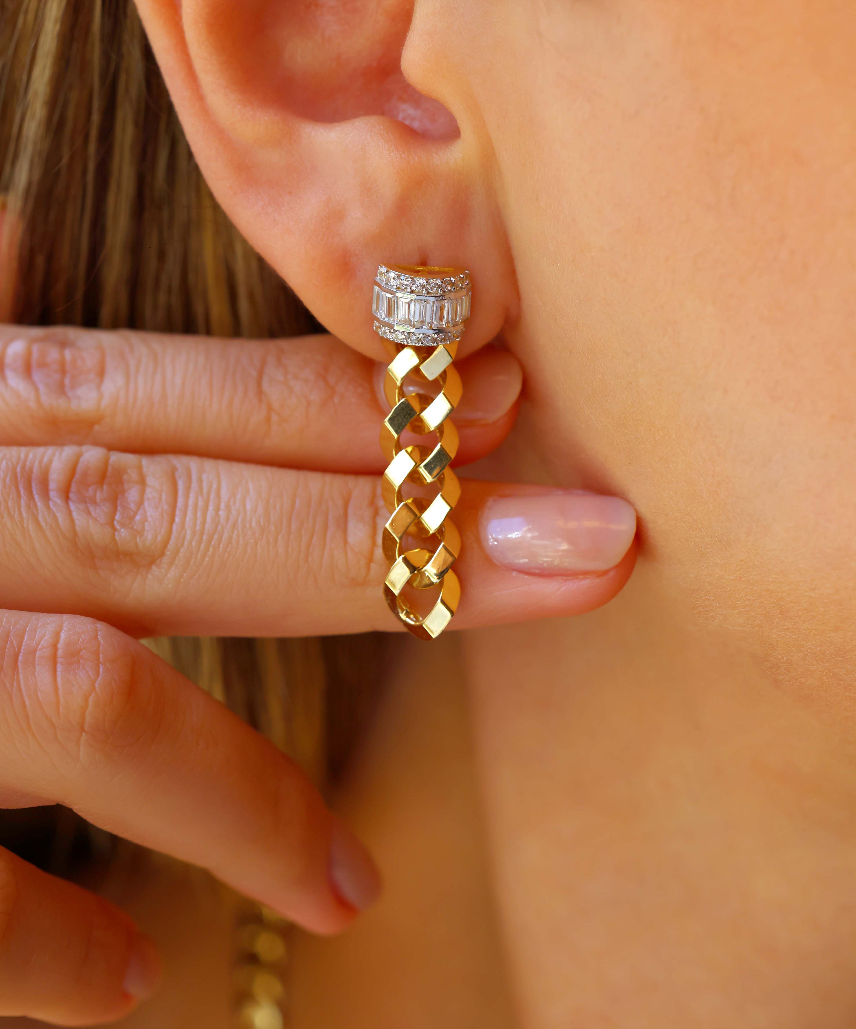 Altın Gurmet Taşlı Küpe