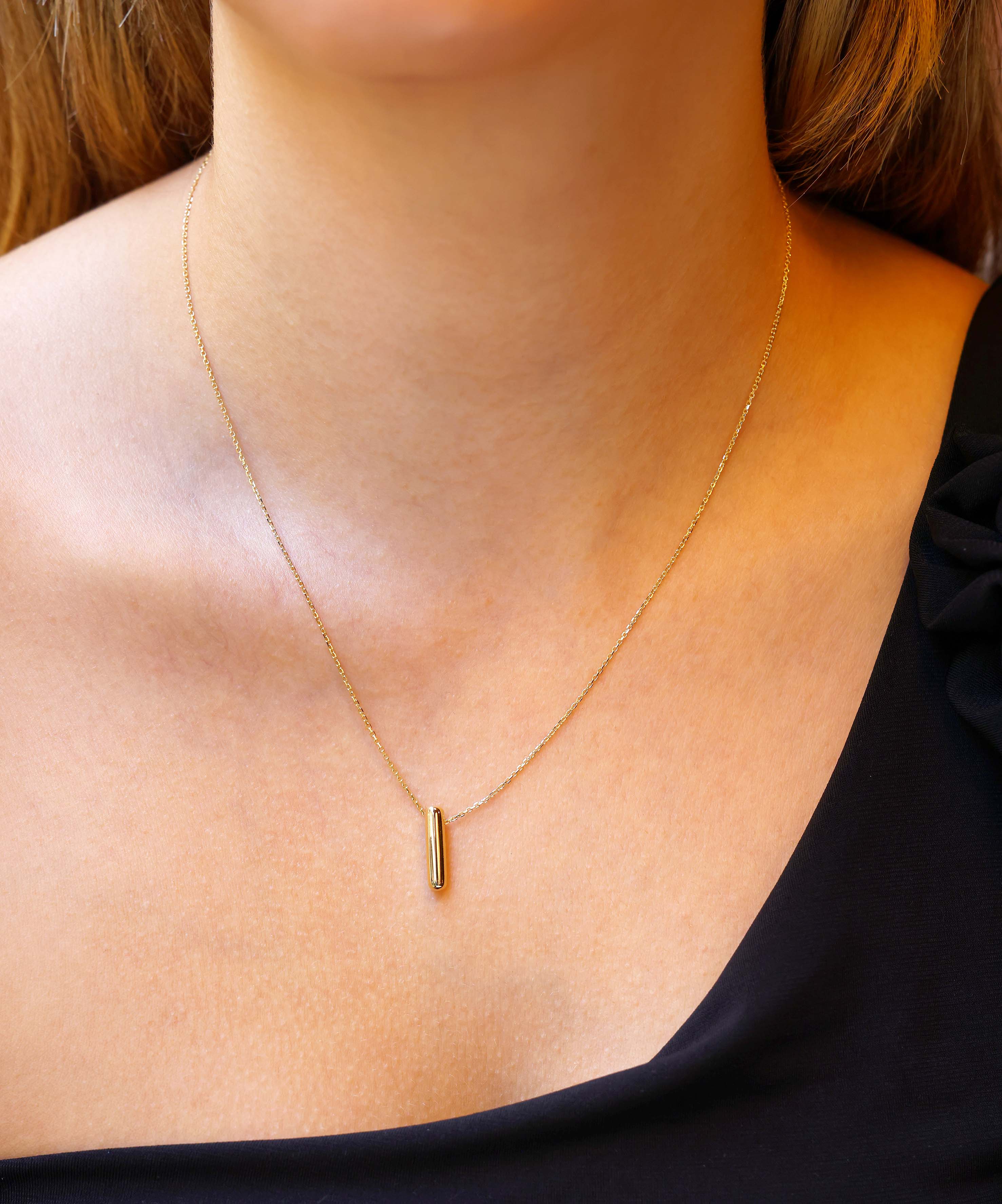 Altın Balon I Harf Kolye