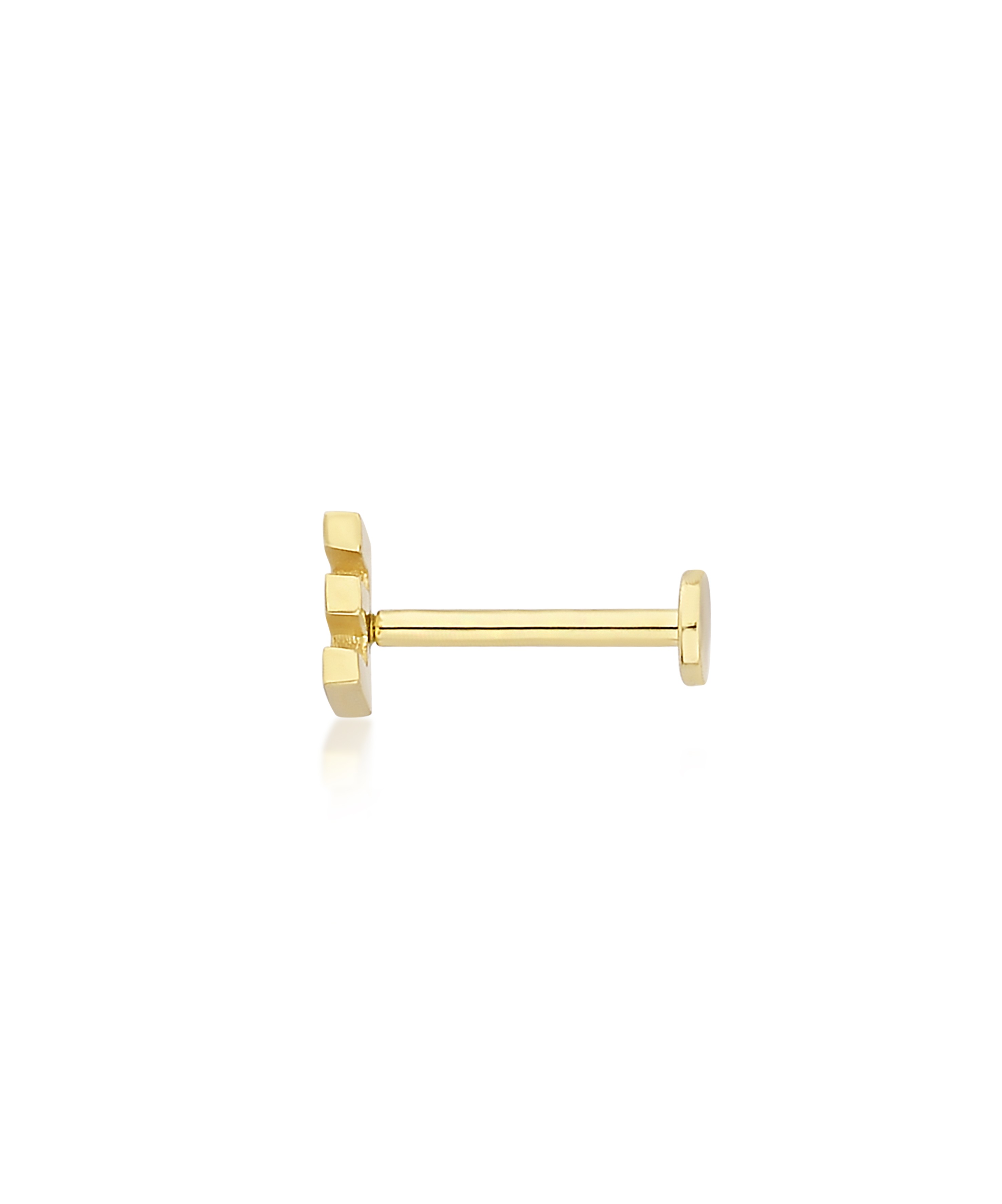 Altın Tragus E Harf Piercing