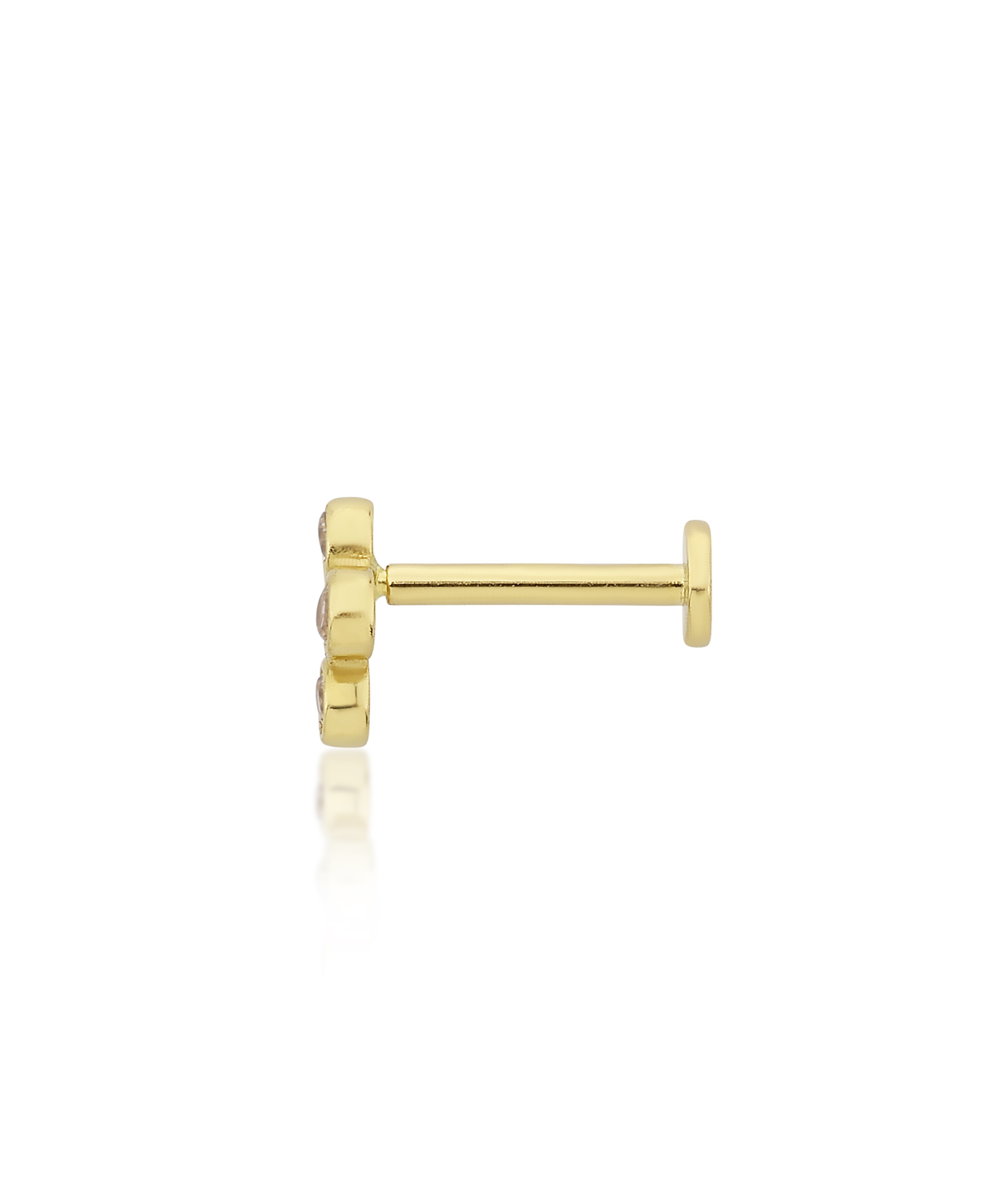 Altın Tragus Taşlı Piercing