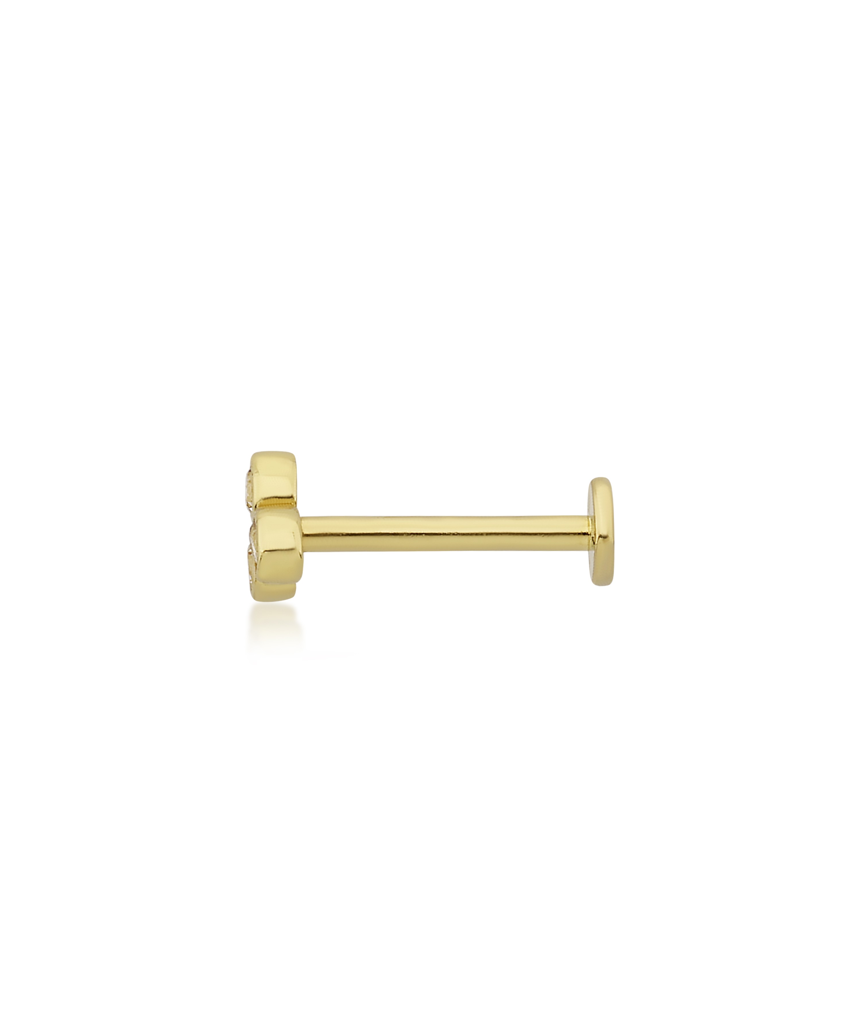 Altın Tragus Taşlı Piercing