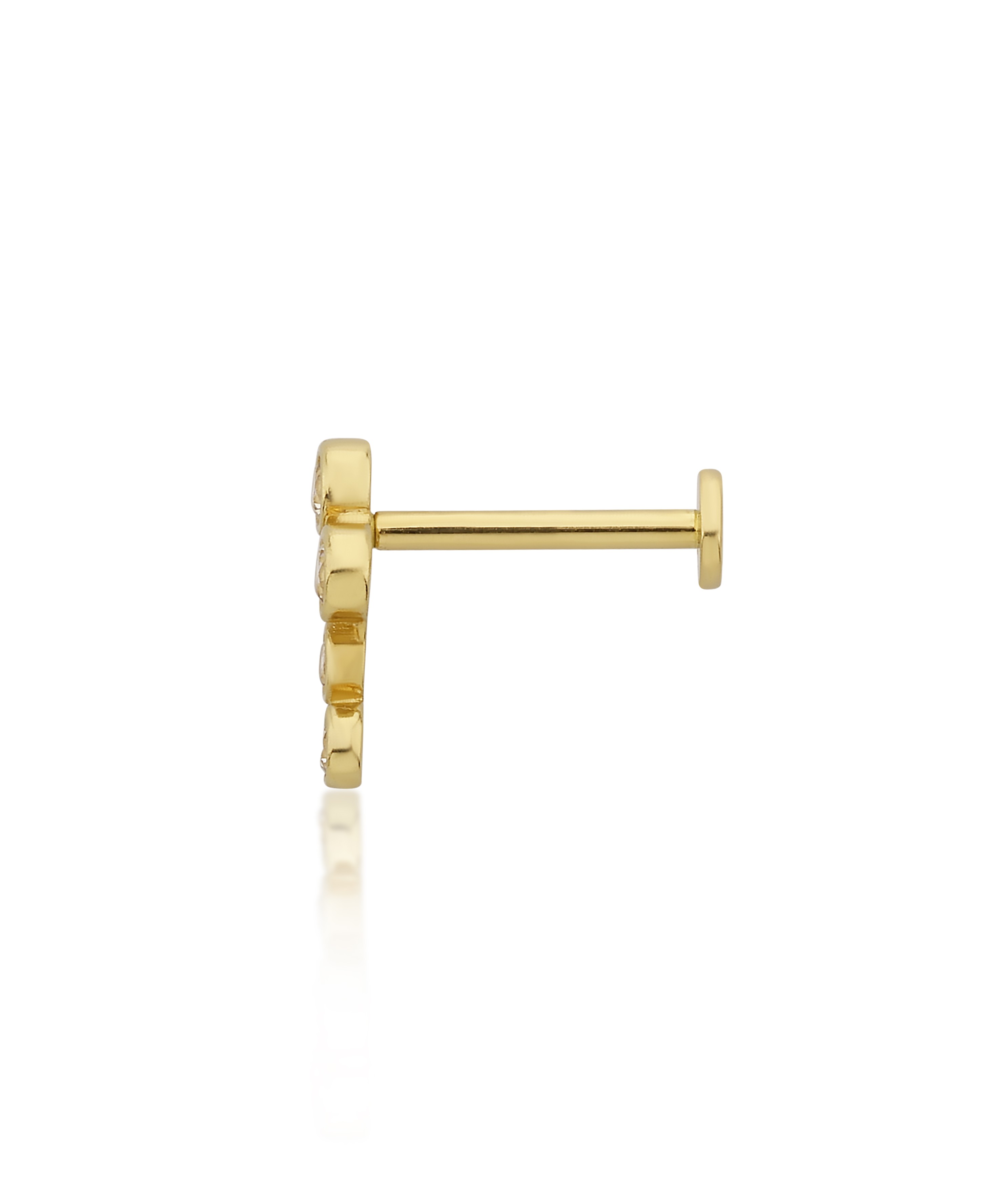 Altın Tragus Taşlı Piercing