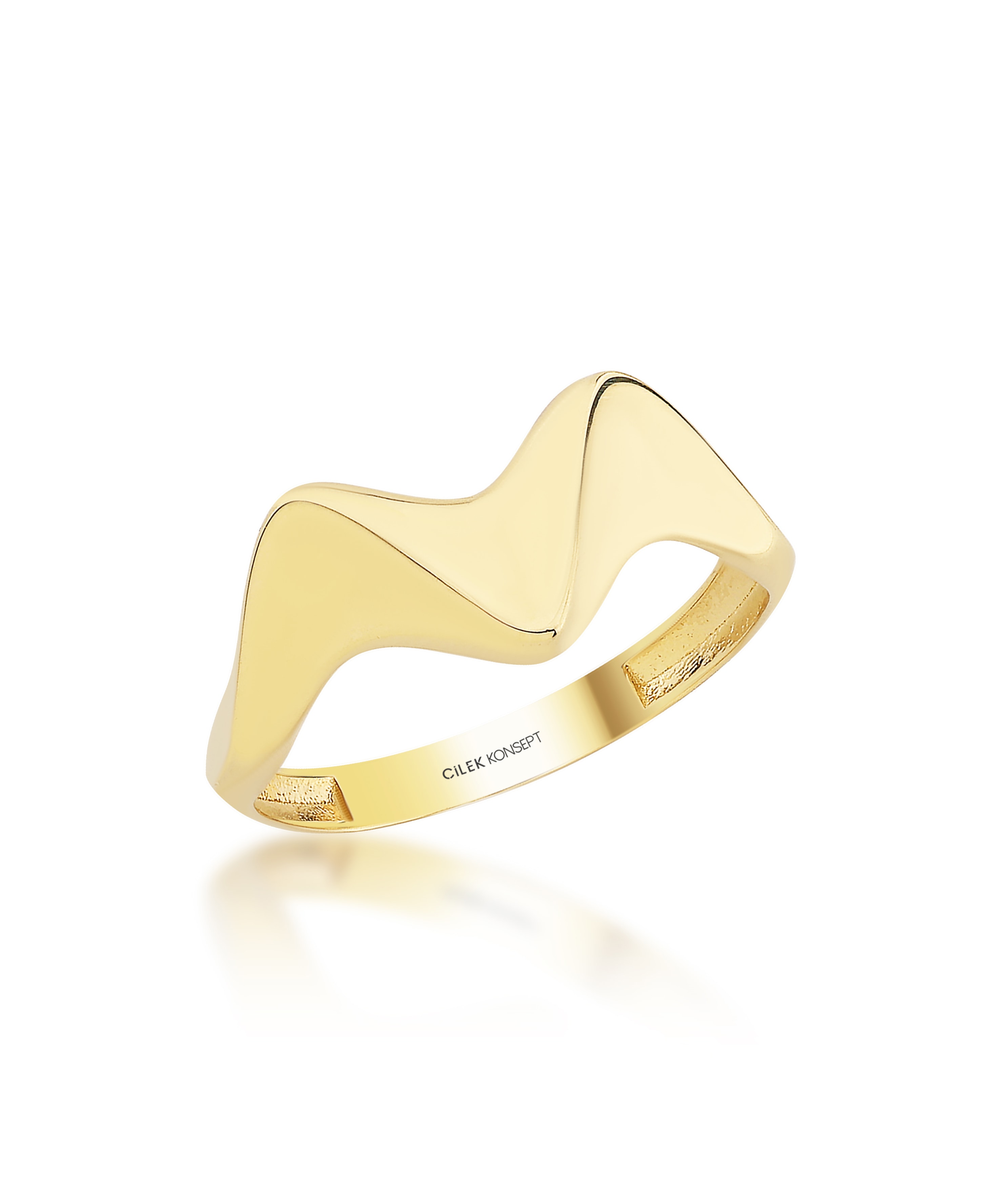 Altın Dalga Yüzük