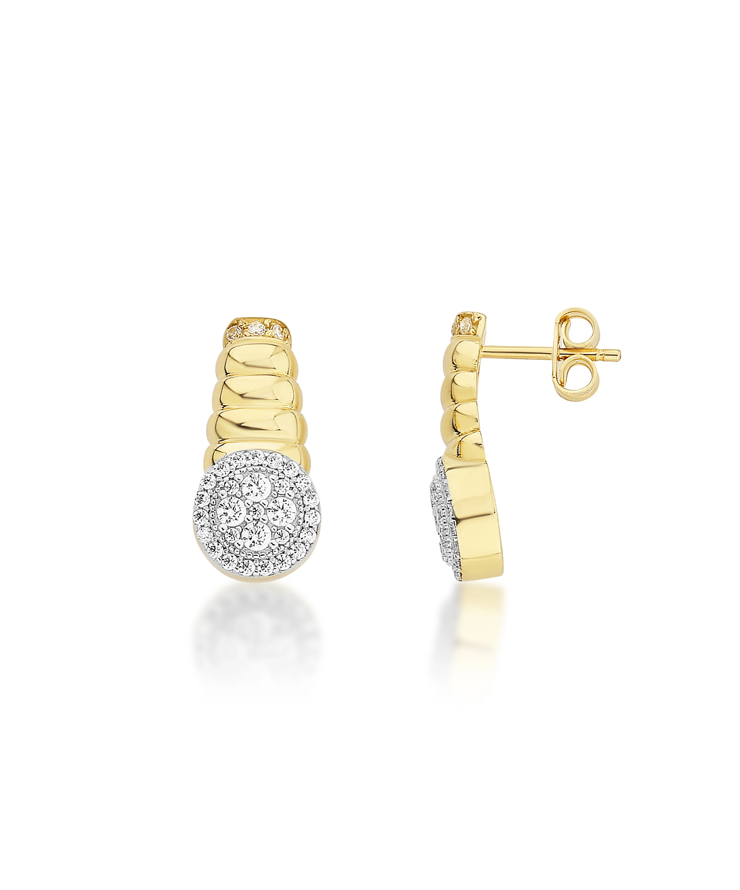 Altın Taşlı Küpe