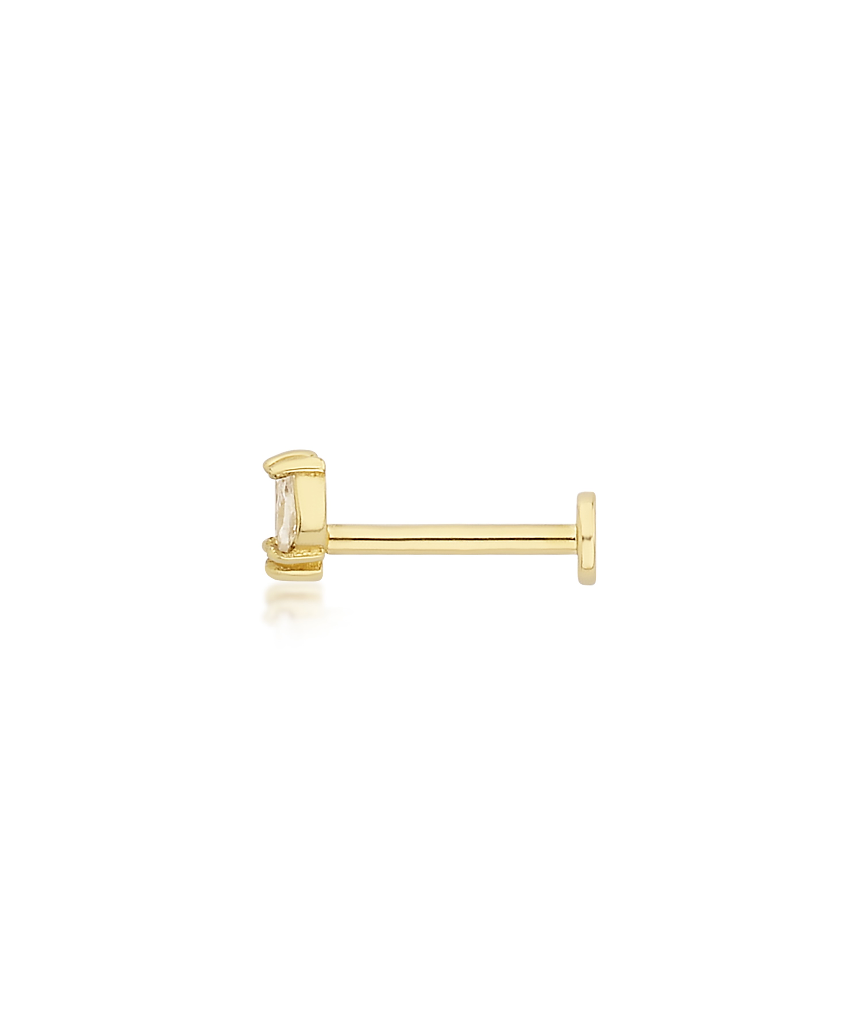 Altın Tragus Markiz Taşlı Piercing