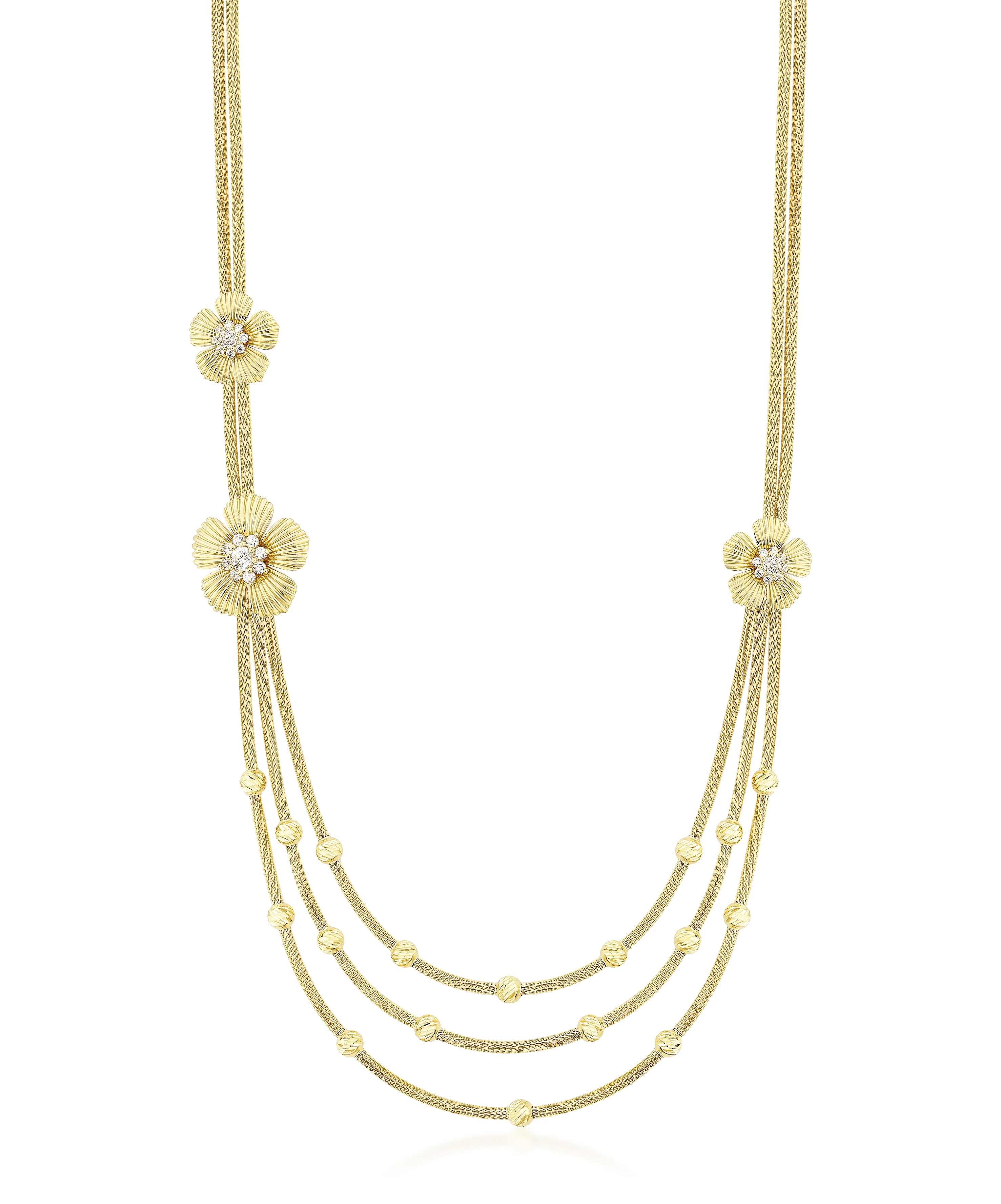 Altın Dorika Çiçek Gerdanlık