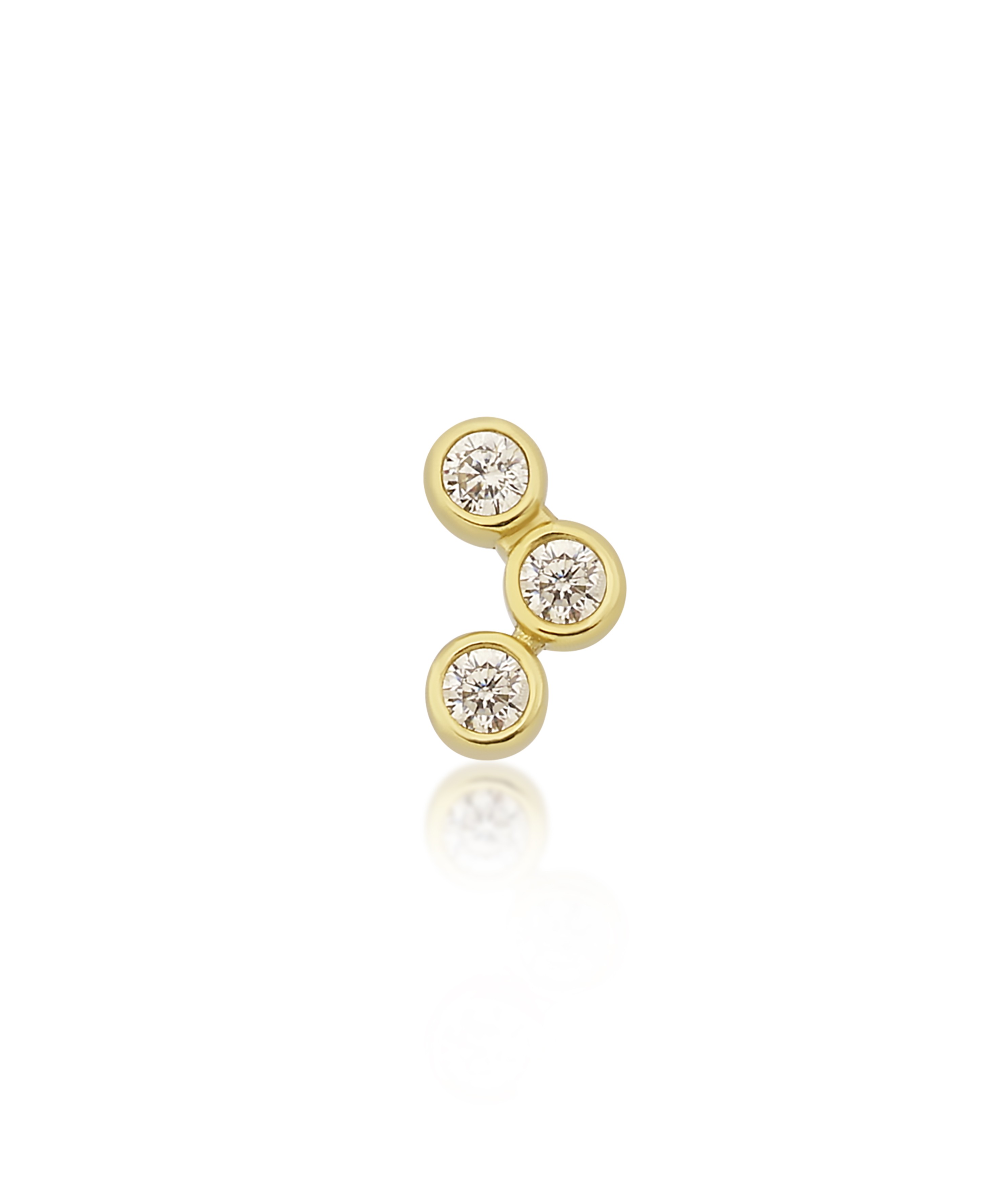Altın Tragus Taşlı Piercing