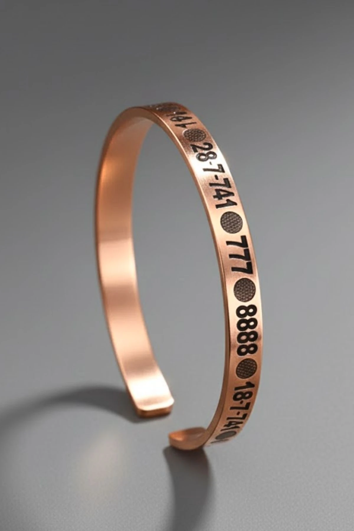 Melek Sayıları Erkek Kadın Bakır Bileklik Anlamlı Spiritüel Enerji Lazer Kazımalı