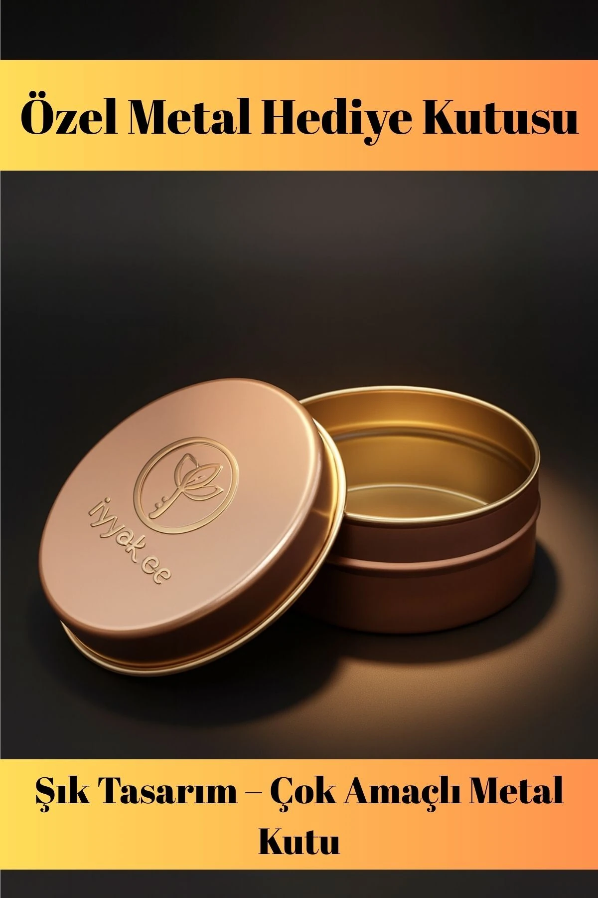 Metal Hediye Kutusu – Yuvarlak Dayanıklı Saklama Kutusu Takı ve Bileklik Kutu