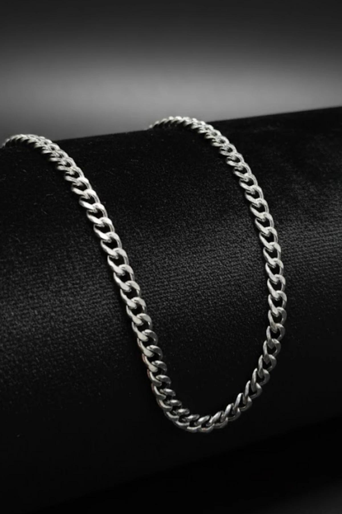 Erkek Çelik Gurmet Zincir Kolye Parlak 316L Paslanmaz Suya Dayanıklı