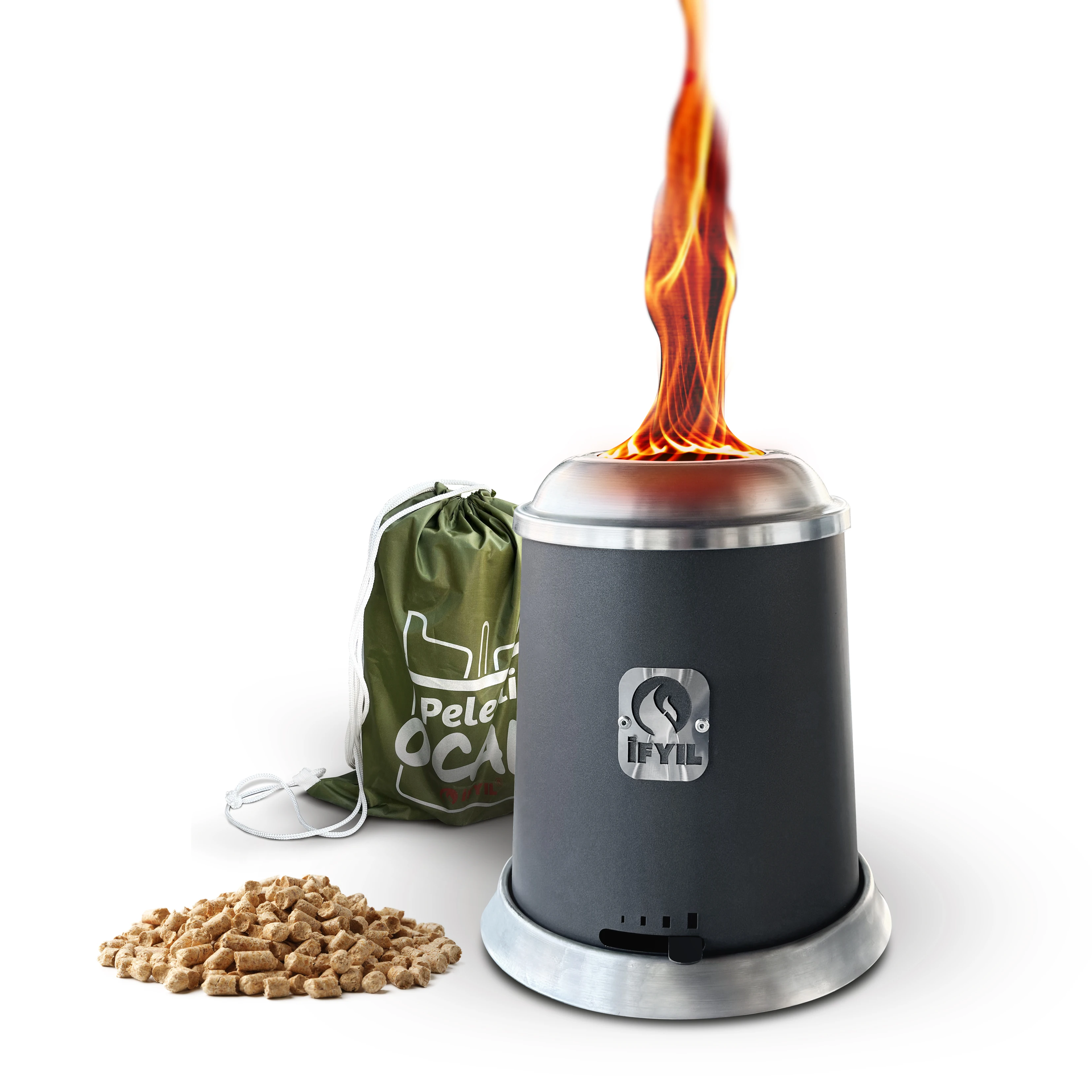 İFYIL Kapsül Pelet Yakıtlı Ateş Çukuru ve Pişirici (Peletli)