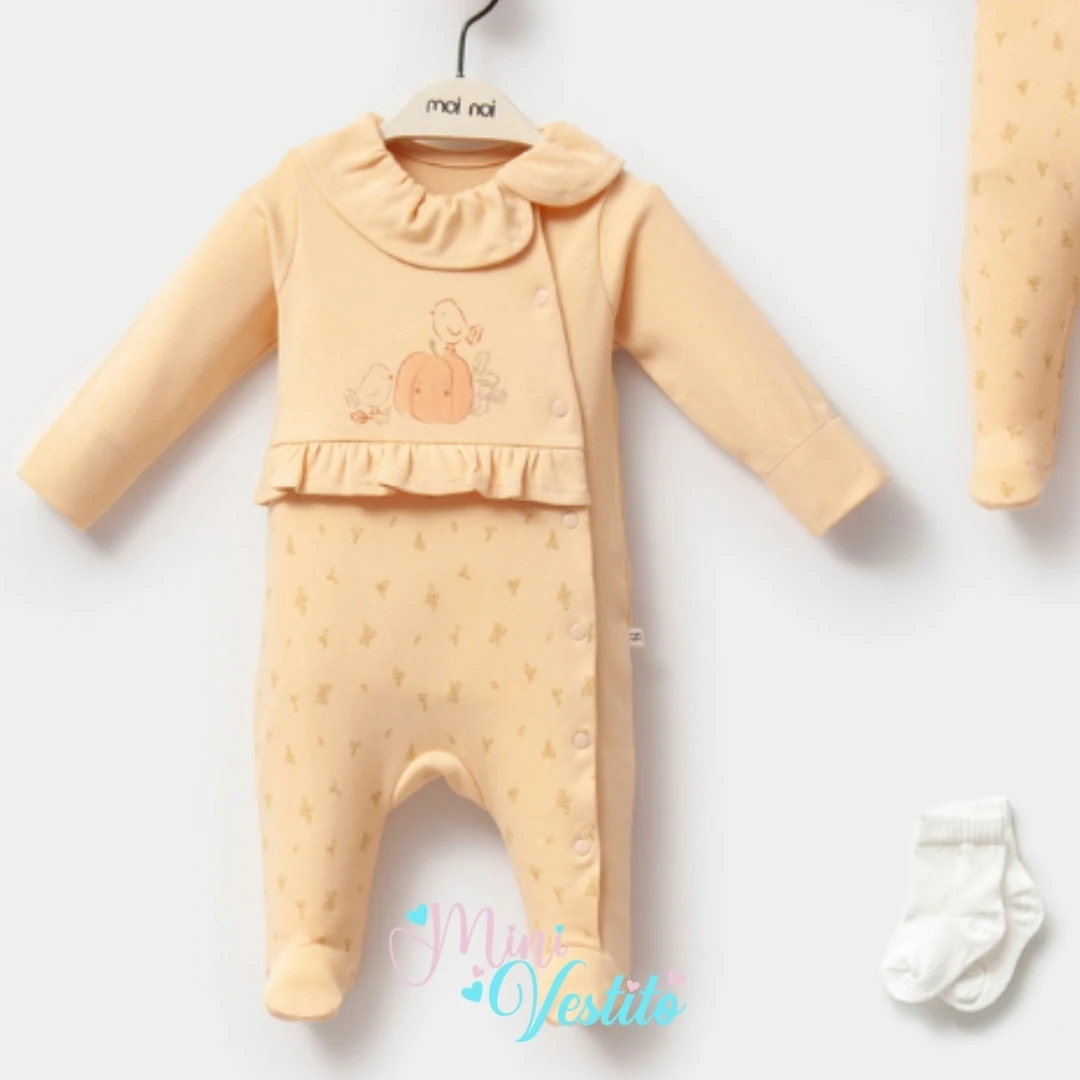 Cappi Kuş Desenli Bebe Yaka 10 Parça Hastane Çıkışı