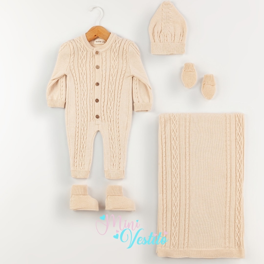 “Natural Comfort Organik Triko 5’li Hastane Çıkışı Seti” 🍼✨