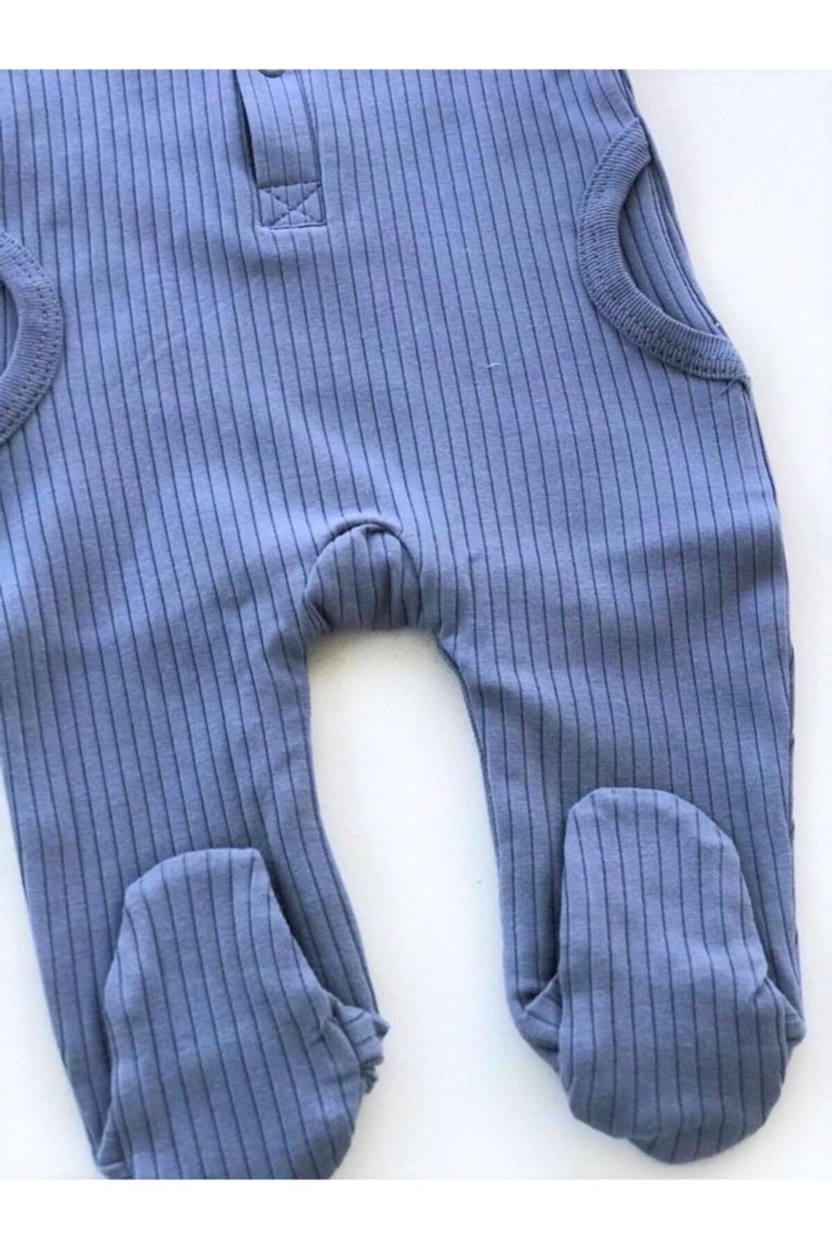 Baby Boss Sahte Cepli Ribana Kumaş Çıtçıtlı Tulum Indigo Mavi