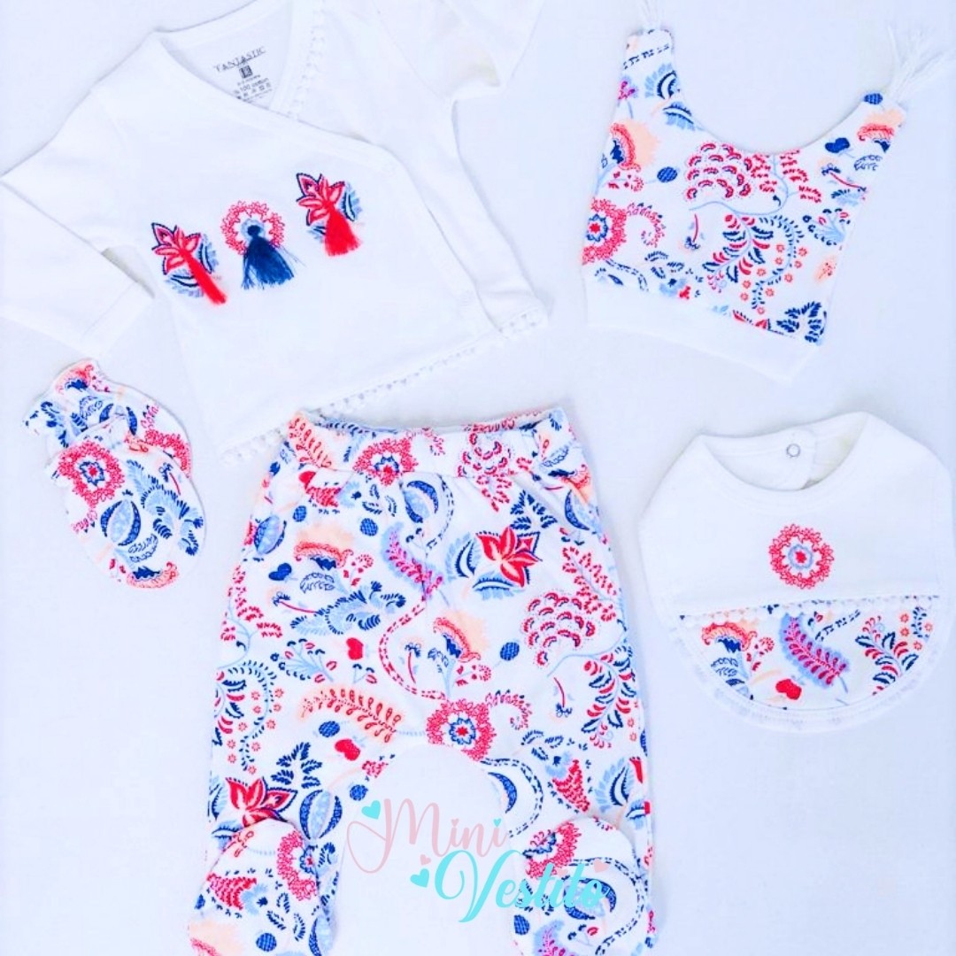 Gloria Püskül Desenli 5 Li Set