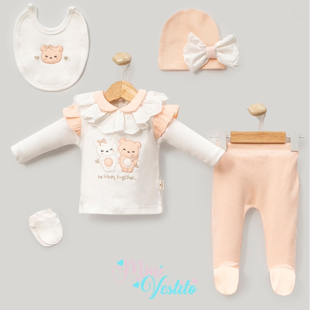 Bro Kardeş Ayıcık 👨‍❤️‍💋‍👨🎀 Ayıcık Desenli 5 Li Set