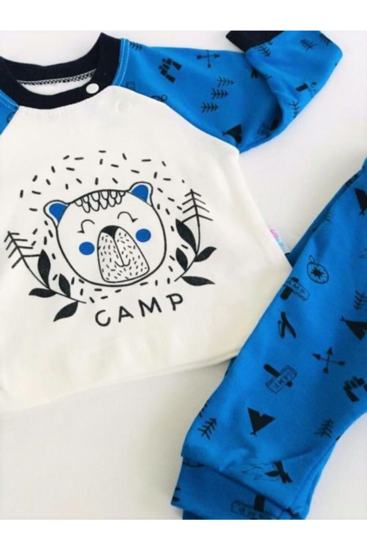 Camp Baskılı Ikili Takım Mavi