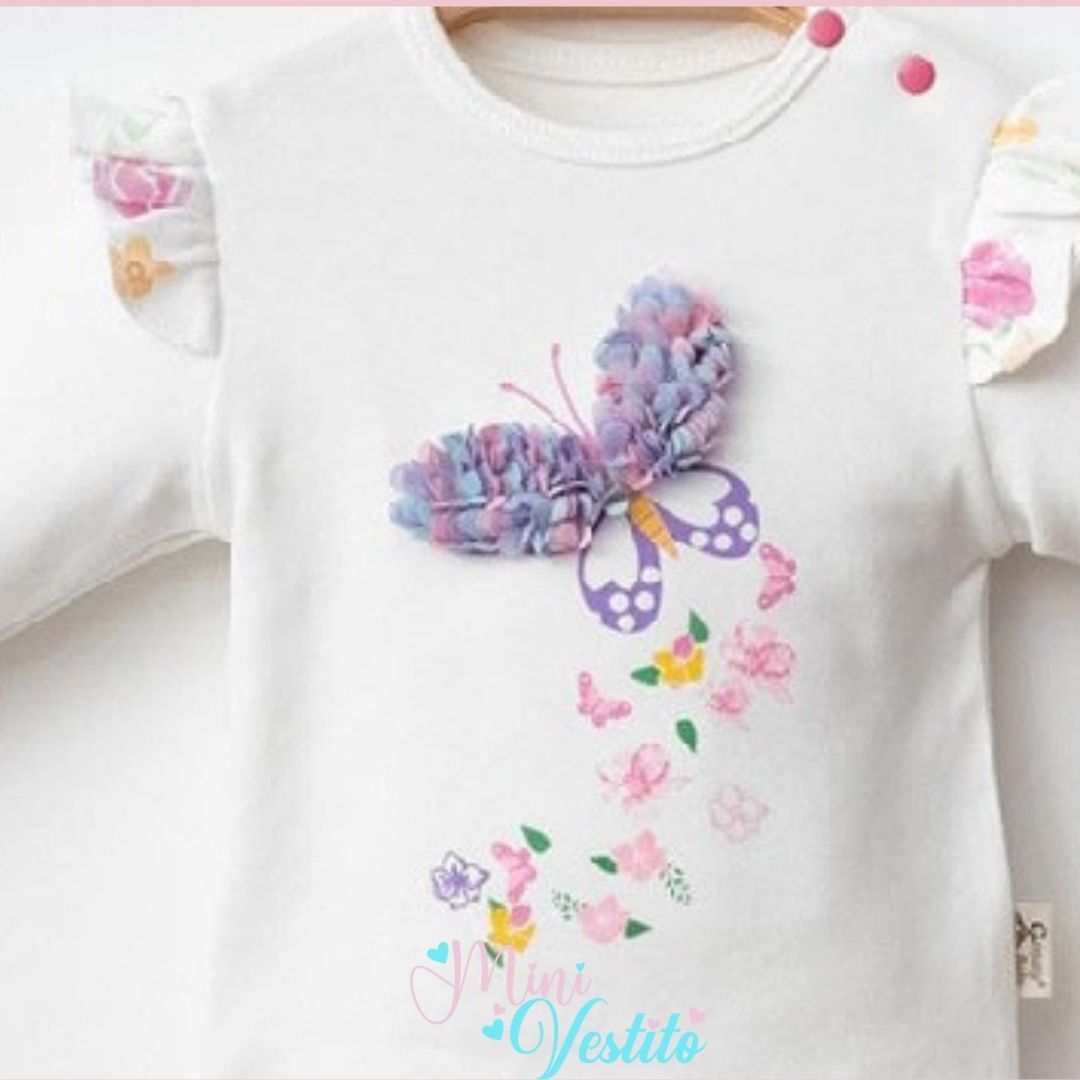 Butterfly Çiçek Ve Kelebek Desenli Bandanalı Takım