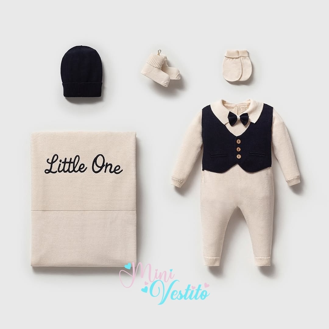 Little One Nakışlı % 100 Organik Pamuk Triko 5 Li Set