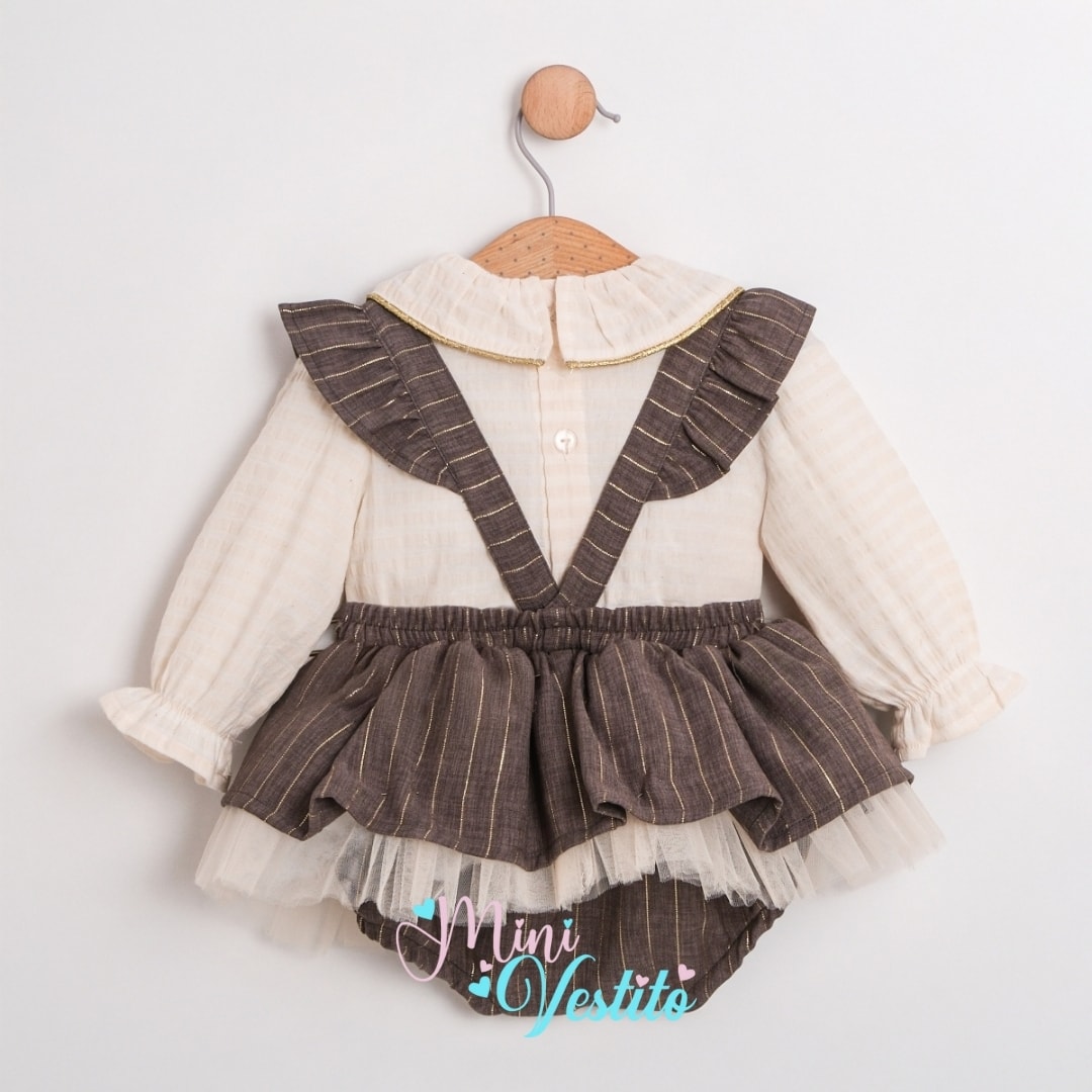 Paris Bebe Yakalı Alttan Çıtçıtlı Romper