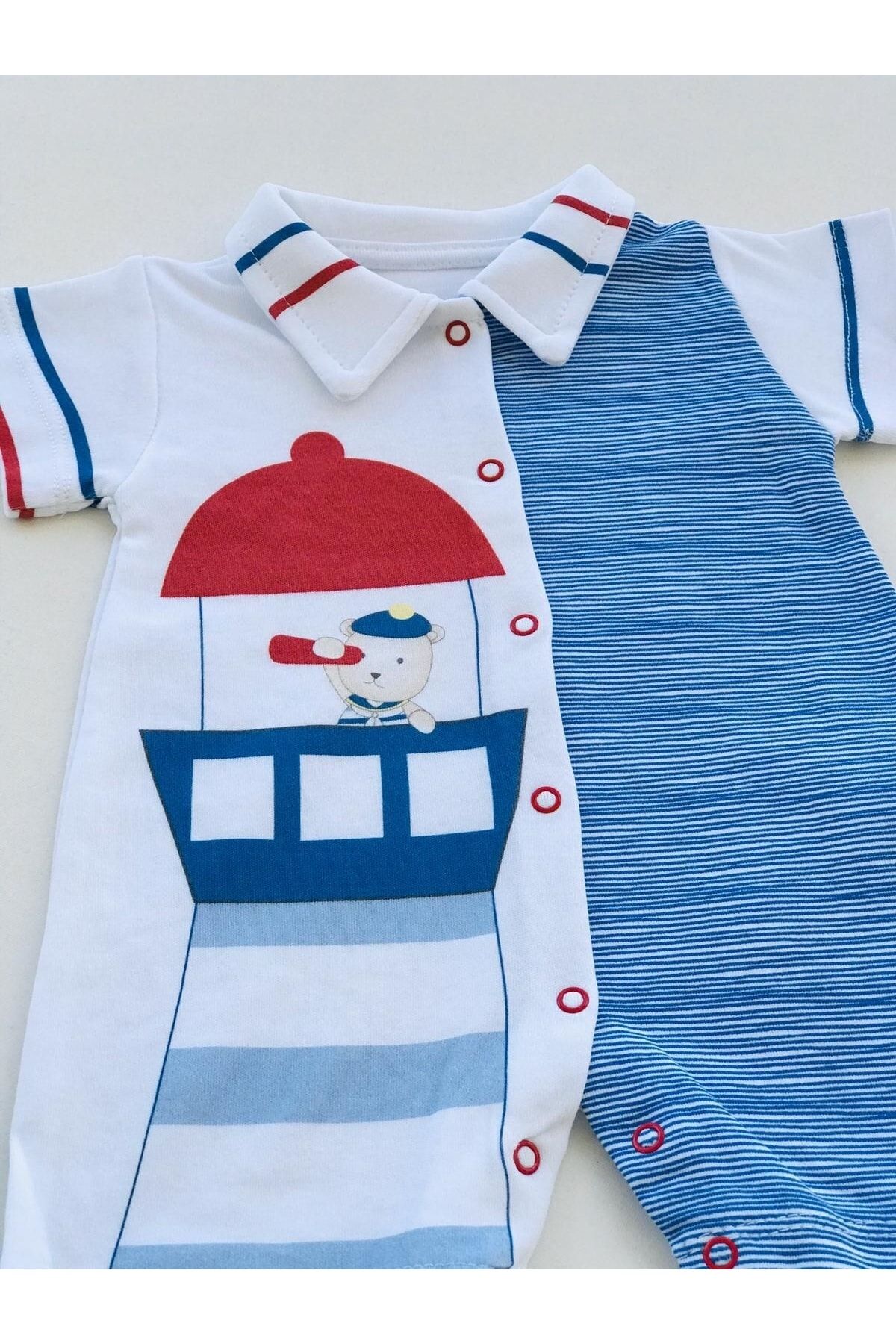 Bebitof Baby Denizci Temalı Barbatoz Tulum