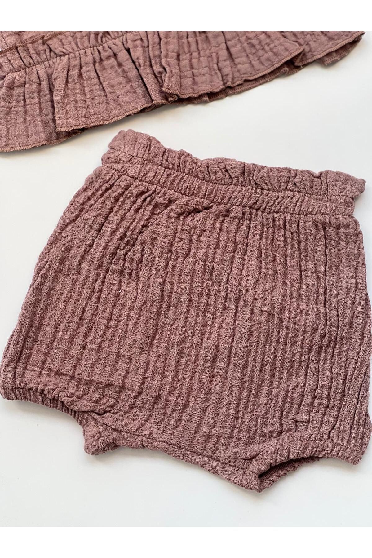 Maria % 100 Organic Muslin Şortlu İkili Takım