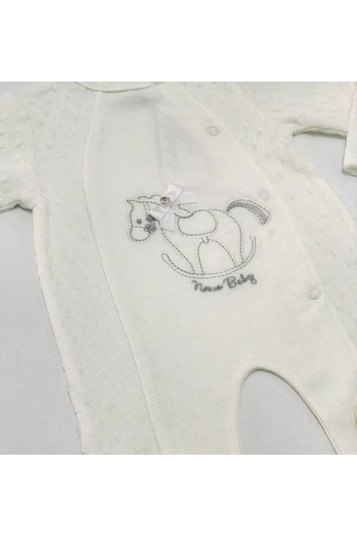 Baby Boss Beyaz Tüllü Gümüş Oyuncak Atlı Tulum